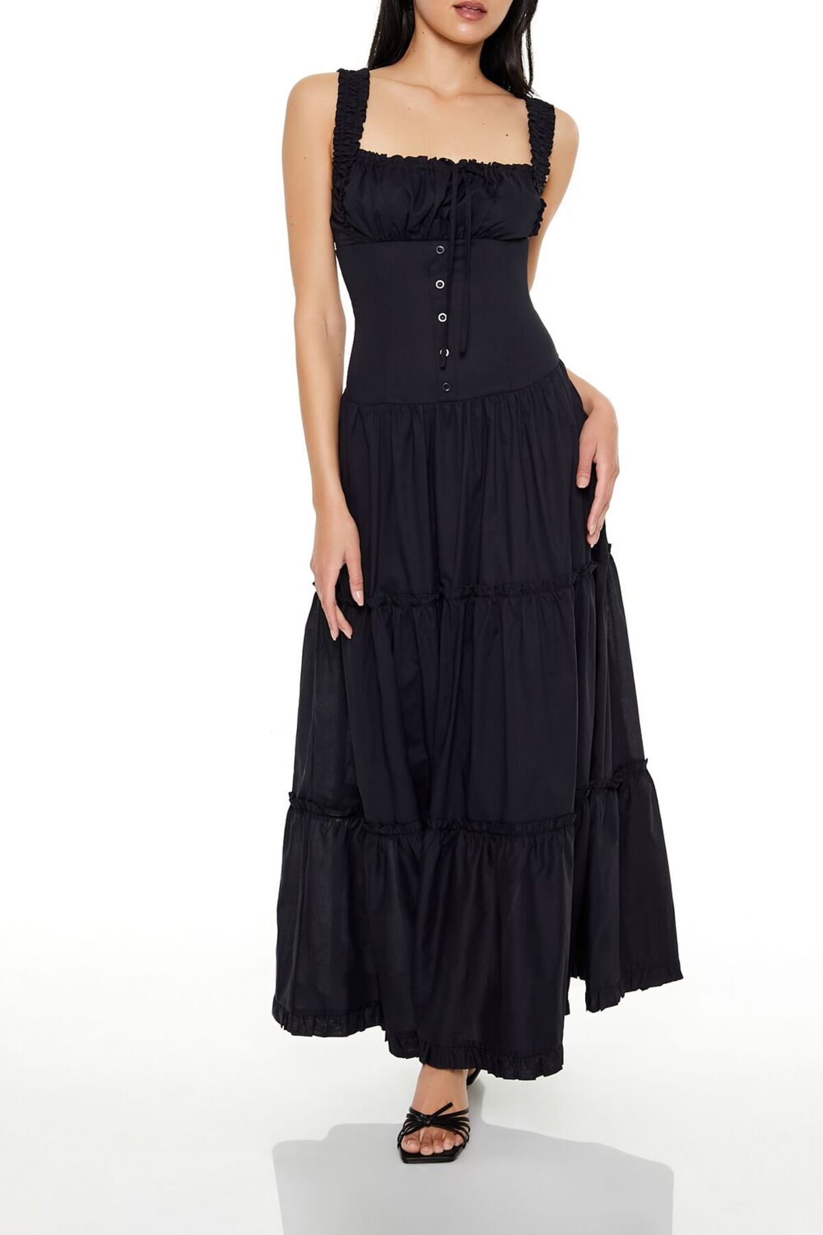 Forever 21 Korse Detaylı Maxi Elbise