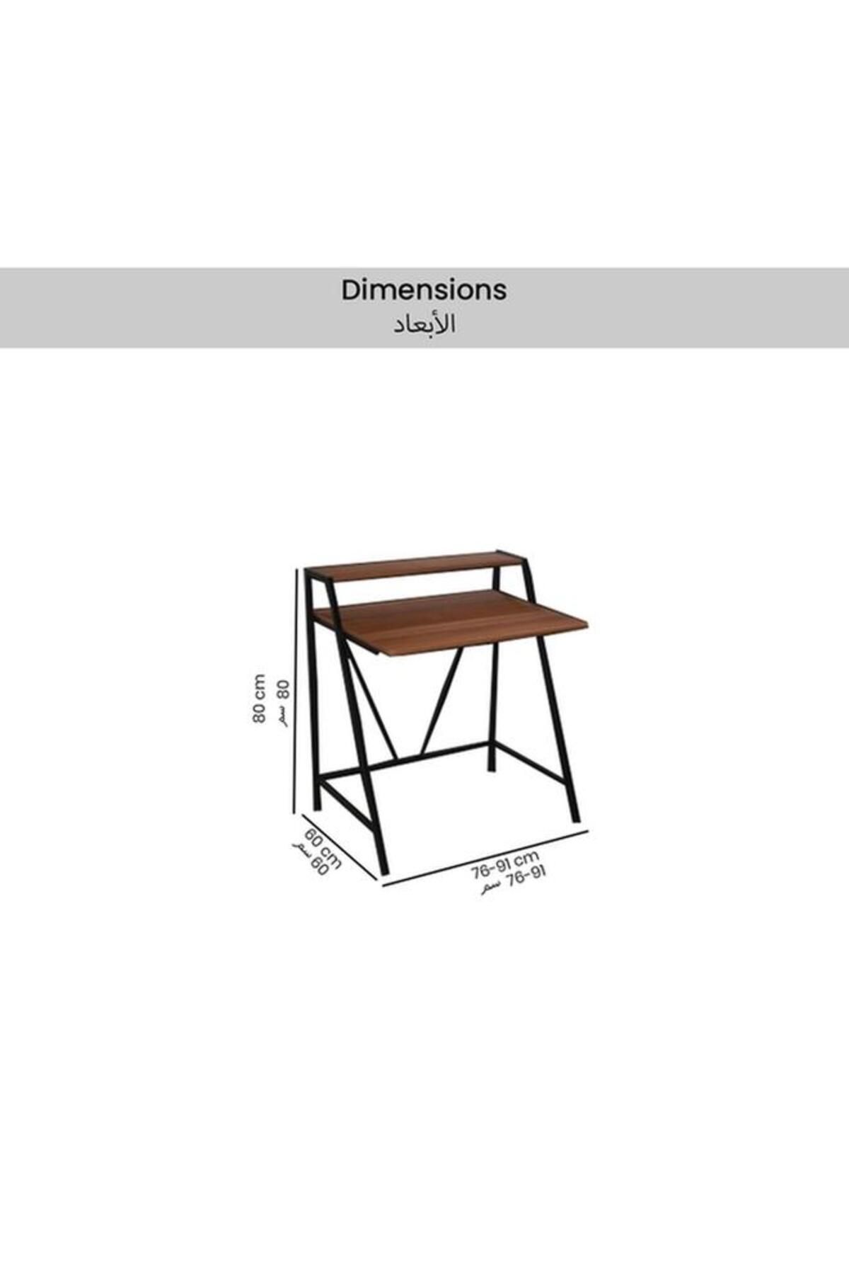 Generic-Micasa Rectangular Shape Computer Desk Walnut and Black 6