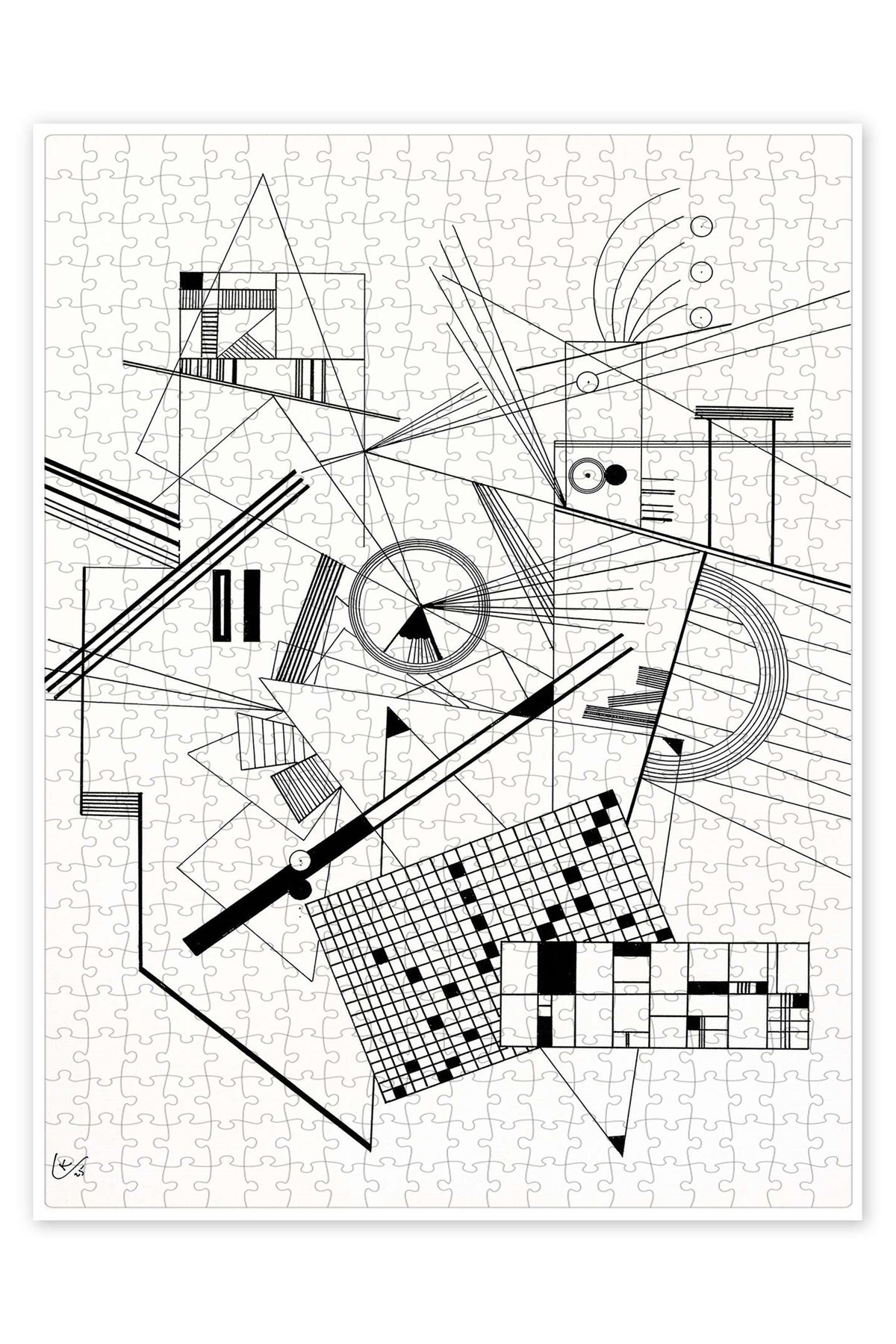 Jeronkarji Başlıksız, 1925 500 Parça Puzzle Yapboz Bohem Soyut Sanat Temalı