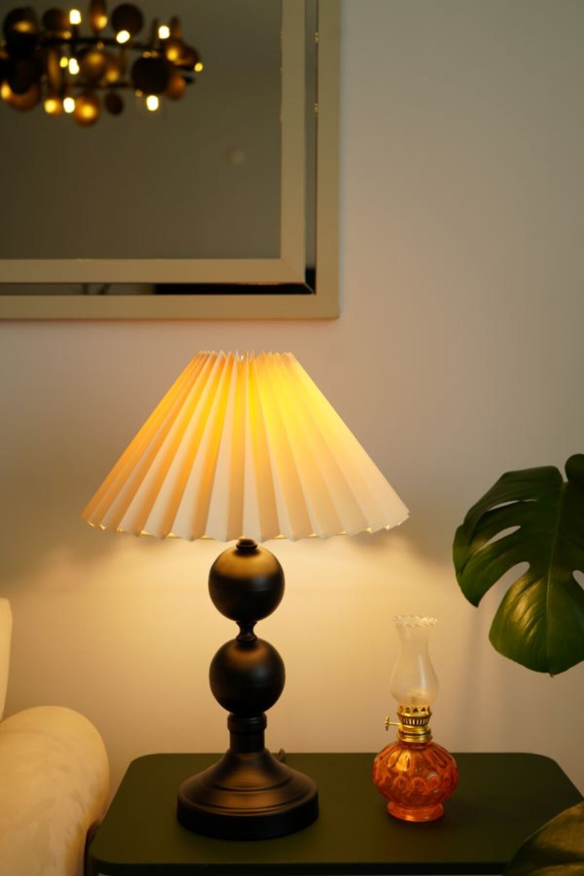 retro home design Siyah Dejavu Ayaklı Umbrella Model Kumaş Şapkalı Dekoratif Yatak Odası Salon Abajur Masa Lambası
