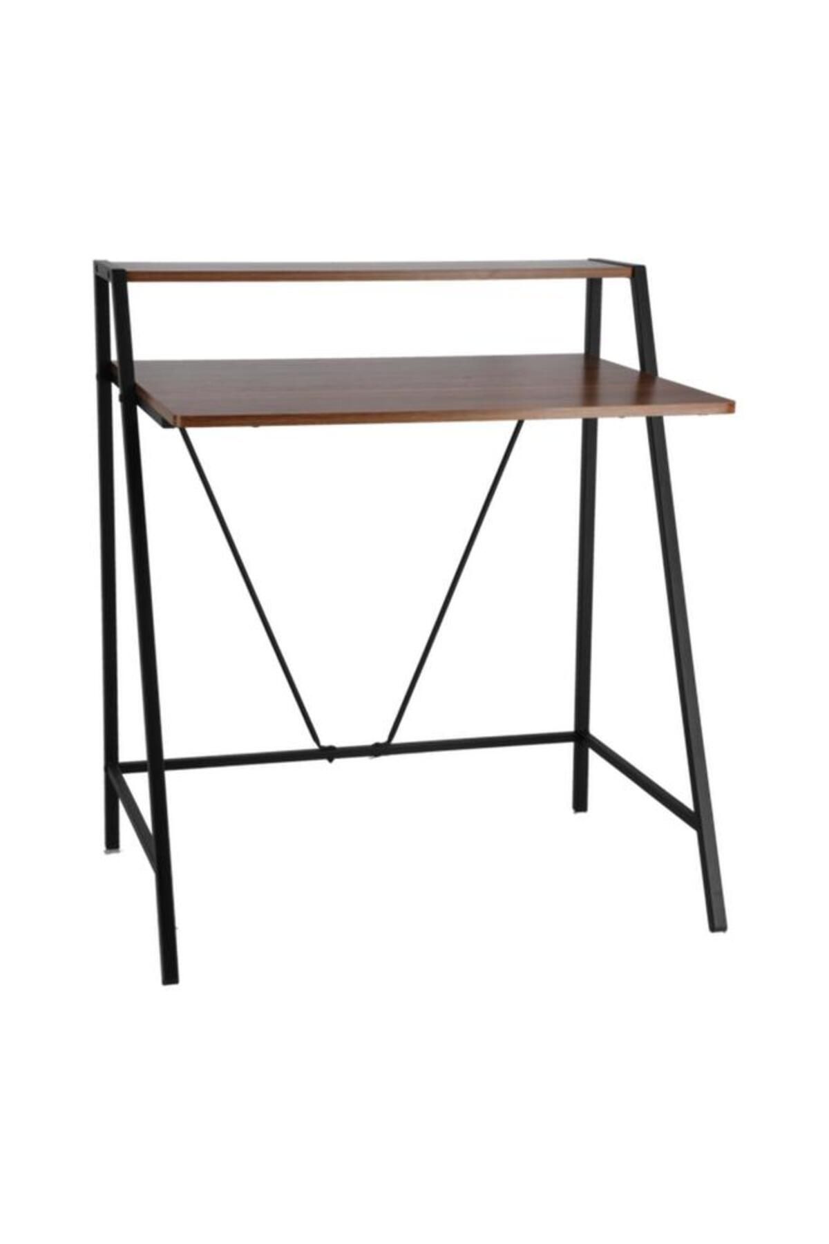 Generic-Micasa Rectangular Shape Computer Desk Walnut and Black 4