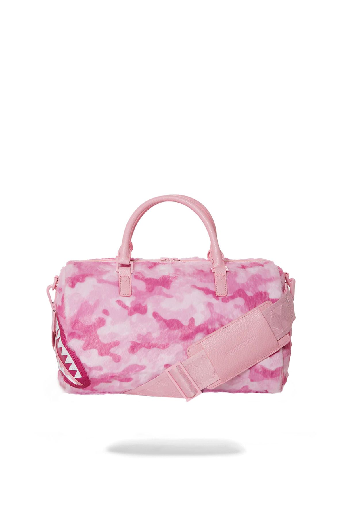 Sprayground Furrrocious In Pink Mini Duffle, Suya Dayanıklı %100 Suni Deri, Ayarlanabilir Askılı Çanta