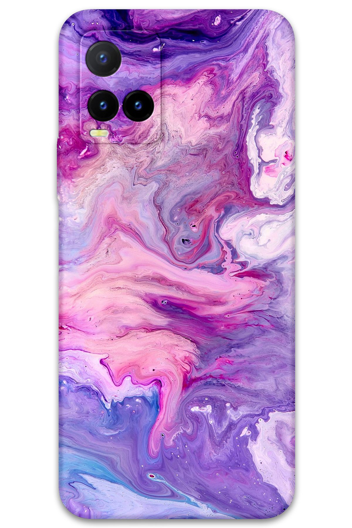 Gramaphone Vivo Y32 Uyumlu Mermer Desenli Telefon Kılıfı + Ekran Koruyucu - 5813