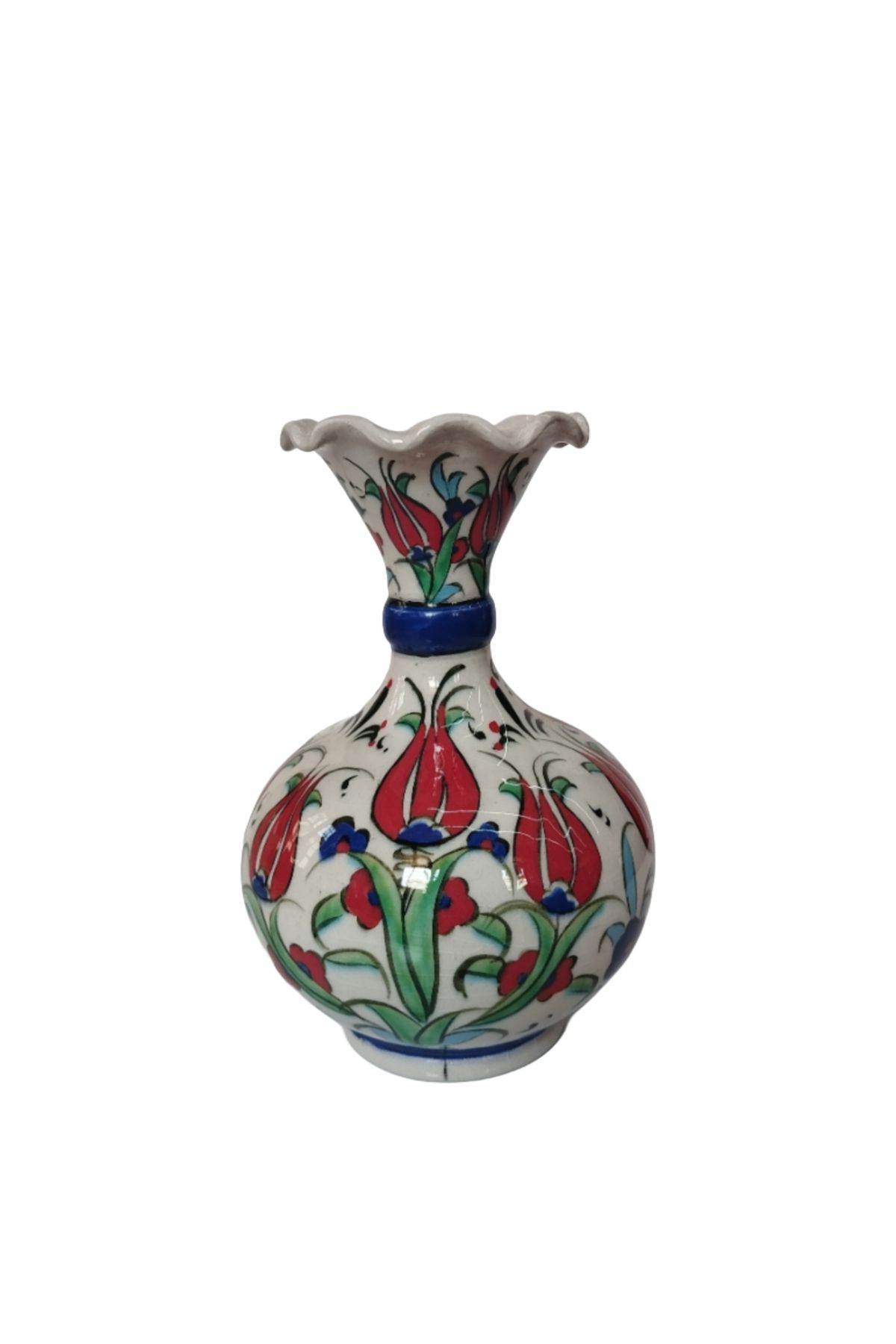 Ats Art El Yapımı Özel Tasarım Porselen Çini Vazo