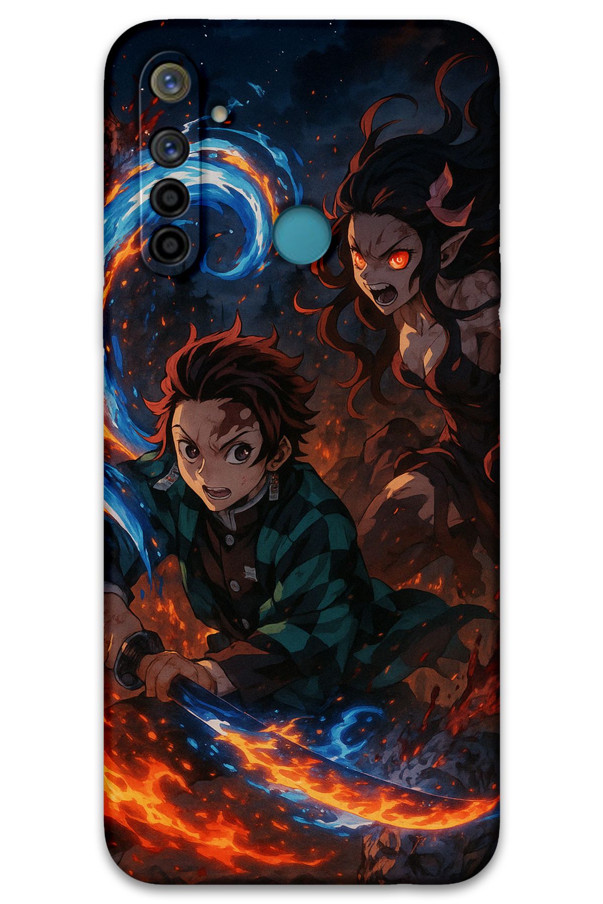 Gramaphone Realme 6i Uyumlu Anime Desenli Telefon Kılıfı + Ekran Koruyucu - 5745