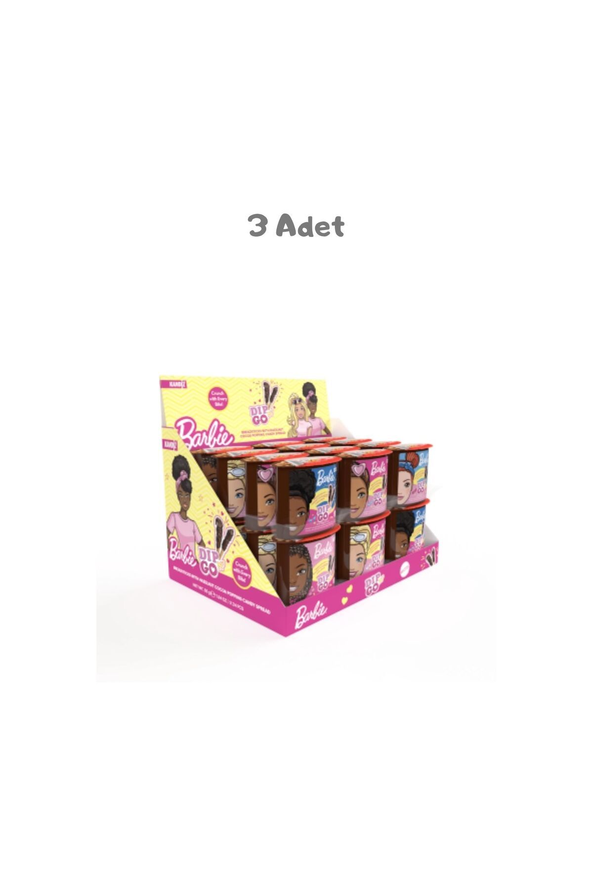 Barbie Dipn Go Chocolate Popping Candy 55g 3 Adet