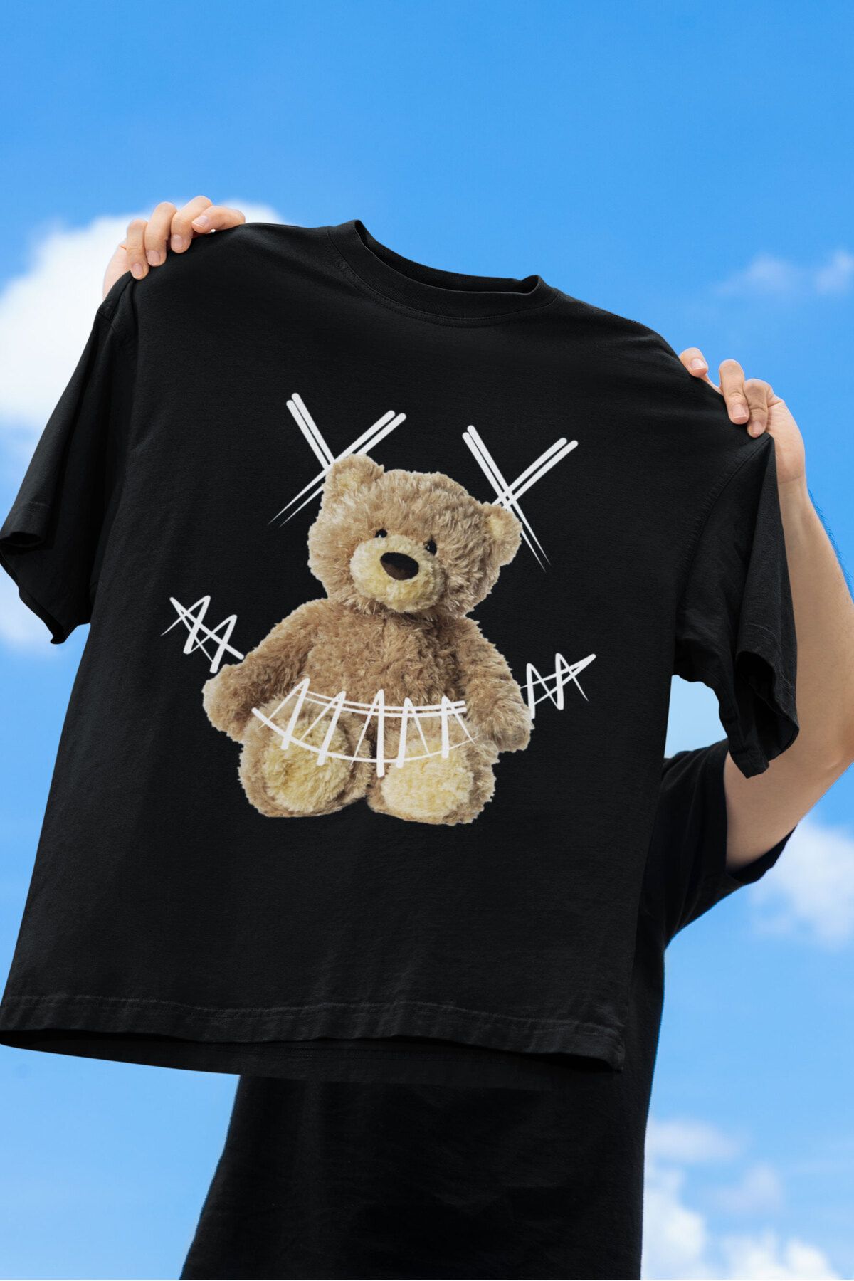 srcmarket Yasaklı Ayıcık Baskılı Unisex Tshirt