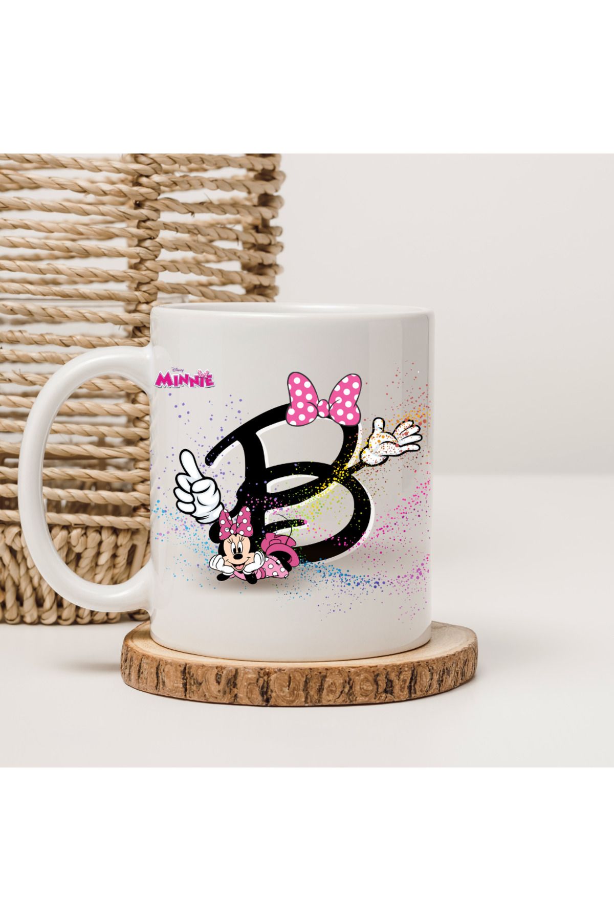 BRKDESING MİNNİE (B) HARFLİ BASKILI KUPA BARDAK