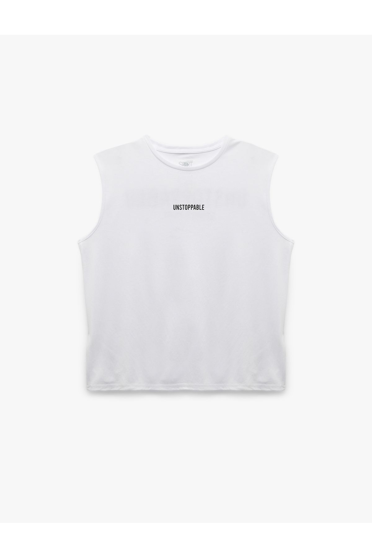Koton Kolsuz Bisiklet Yaka Oversize Arkası Baskılı Spor Atlet