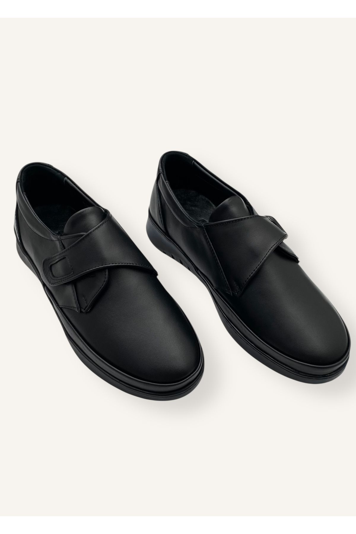 N Napa Shoe Siyah Renk Ortopedik Taban Hakiki Deri Anne Ayakkabı