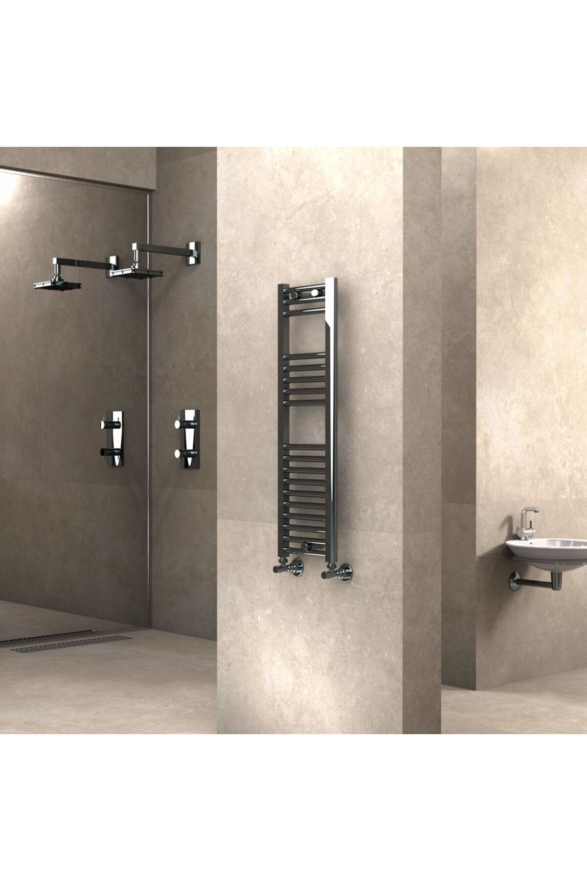 Radiva Haiti Havlupan 300x1000 Düz Krom
