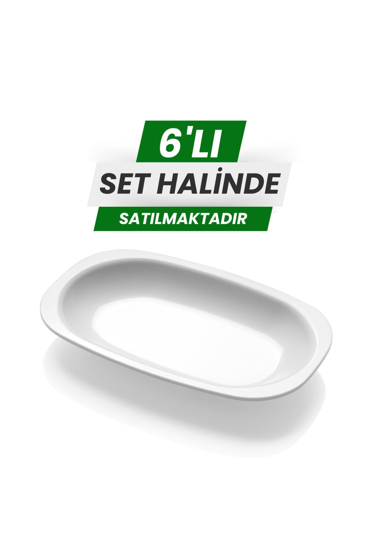 Alezy 422 Göreme Melamin Termostar Merid Kayık Tabak 29x18 cm Beyaz