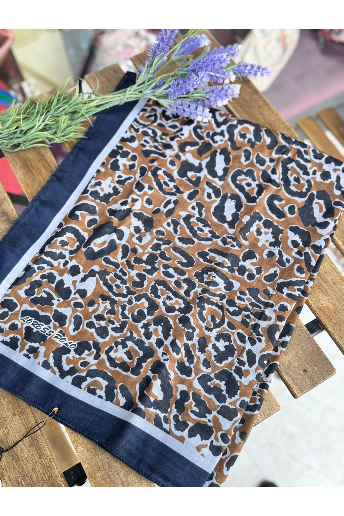 MODA LORESS POLO LEOPAR DESEN SOFT ŞAL