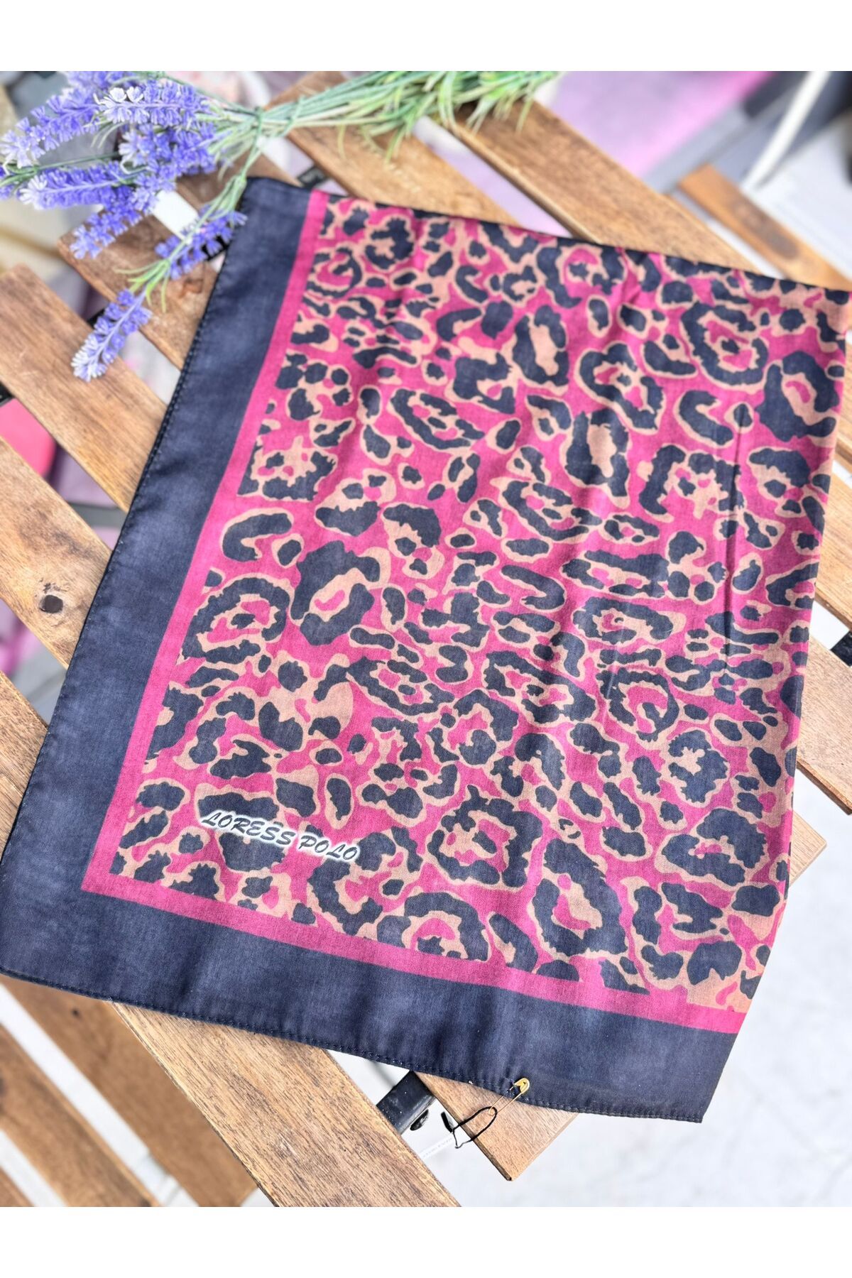 MODA LORESS POLO LEOPAR DESEN SOFT ŞAL