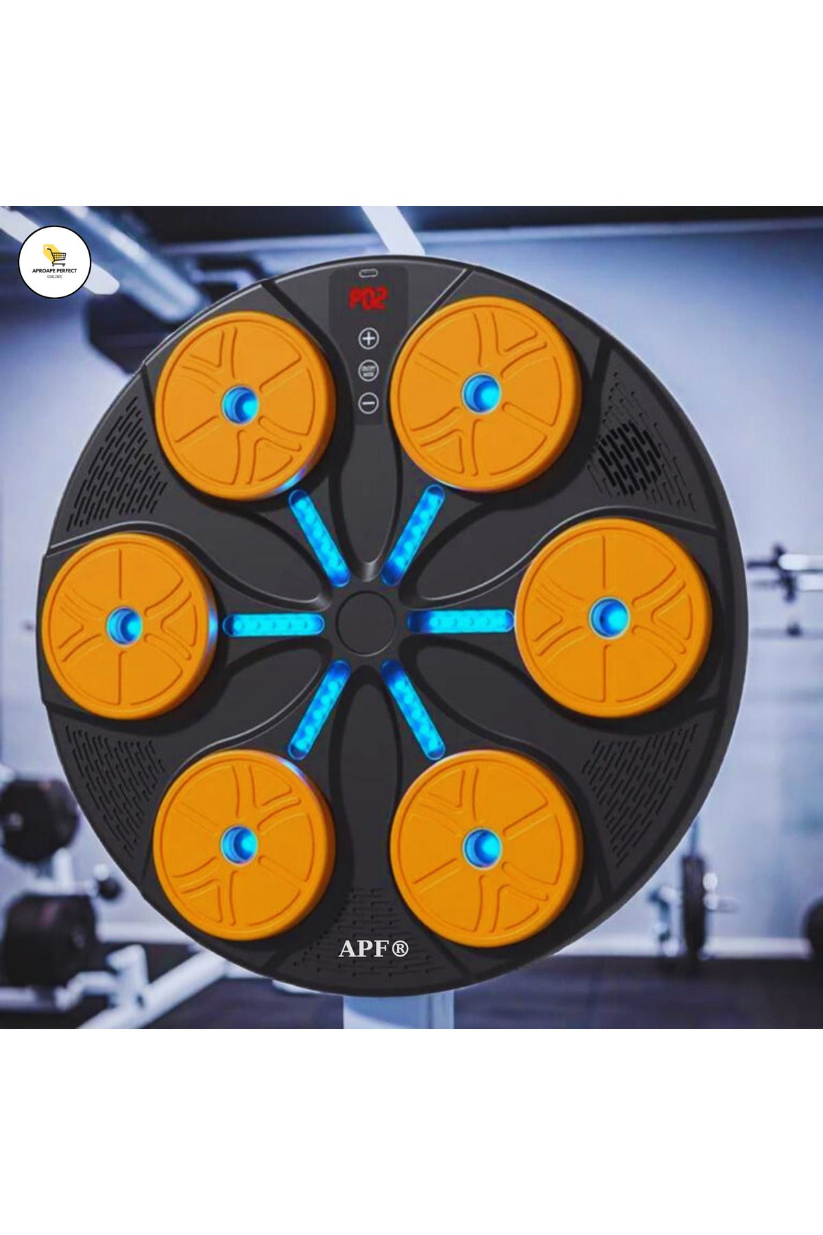 Generic-APF® Interactive Boxing Machine with LED Lights, Music and Adjustable Workout Modes - Orange 3