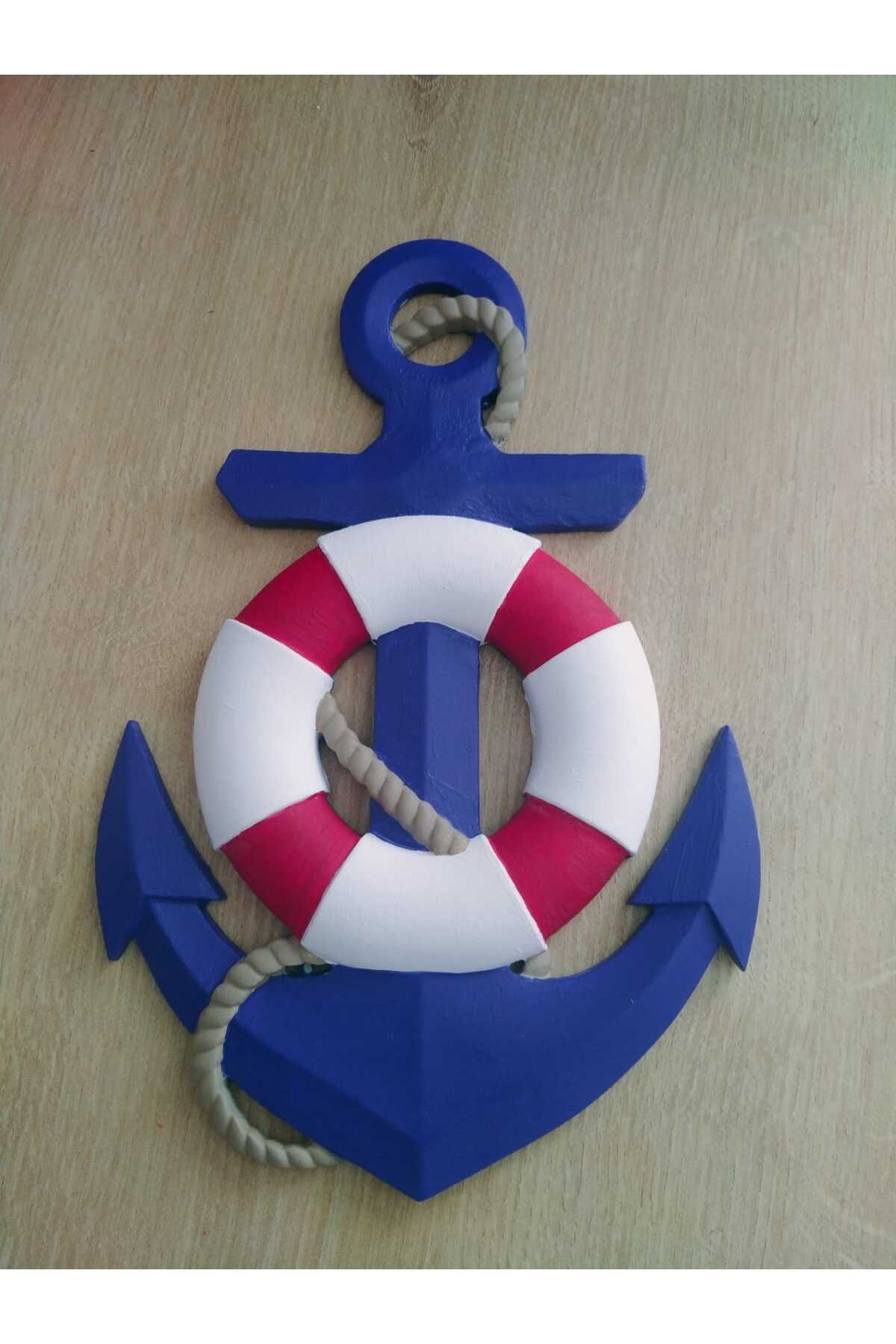 Yıldız İskandinav ⚓️ El Yapımı Marin Tarzı Duvar Süsü – Çapa ve Can Simidi Tasarımı ⚓️