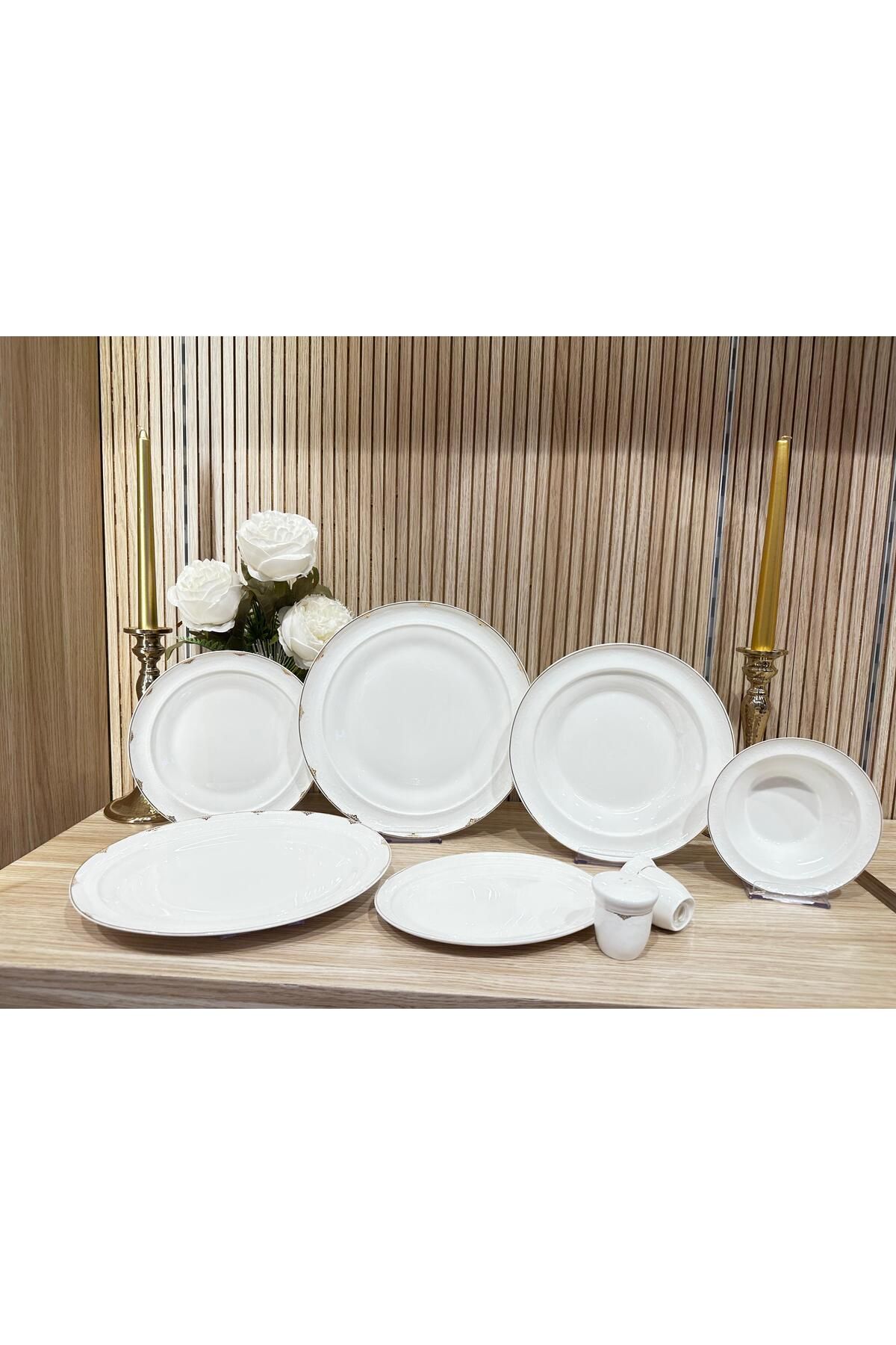 Twinkle Starlight 28 Parça Bone Porselen Yemek Takımı - GLD01