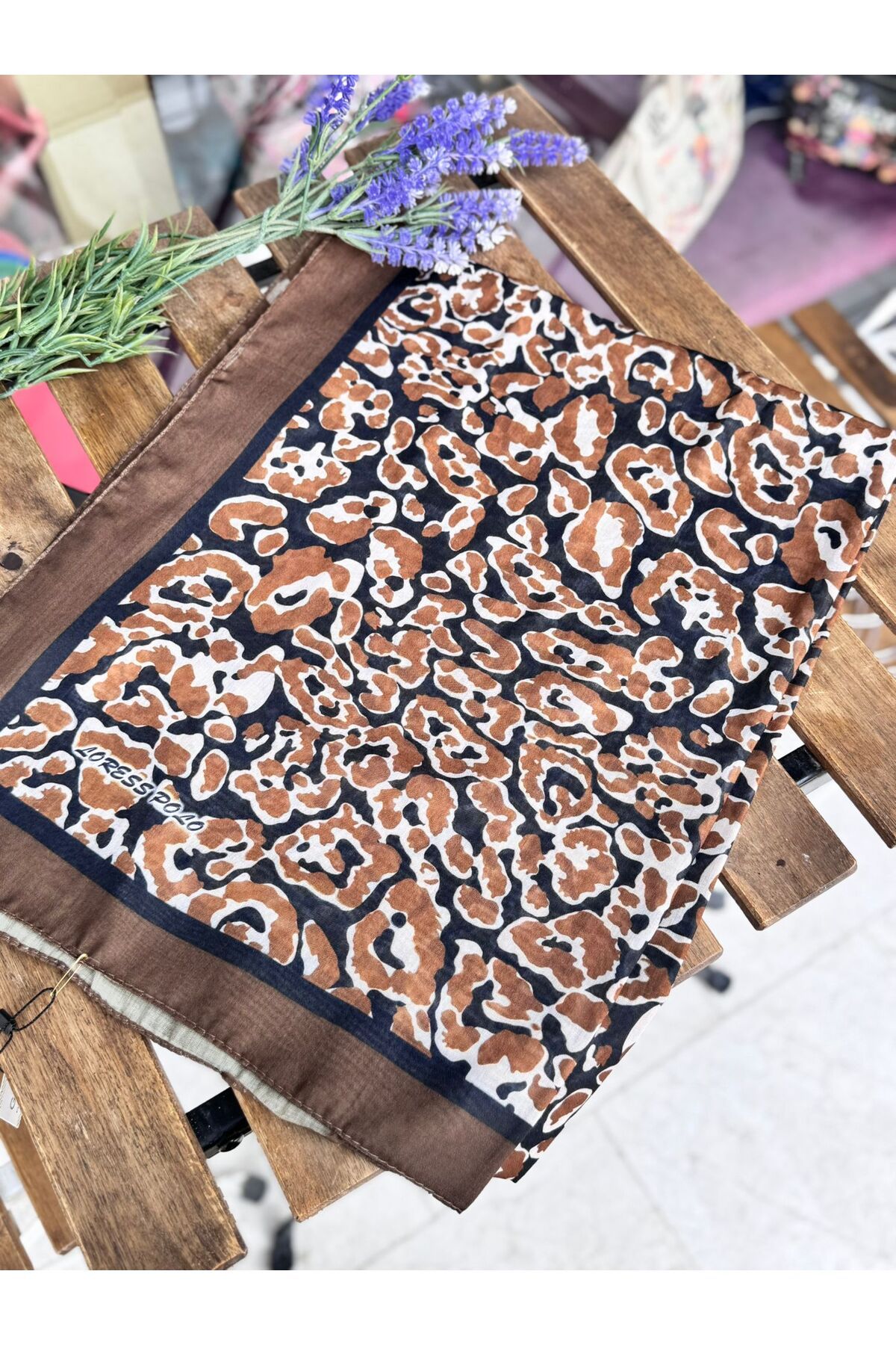 MODA LORESS POLO LEOPAR DESEN SOFT ŞAL