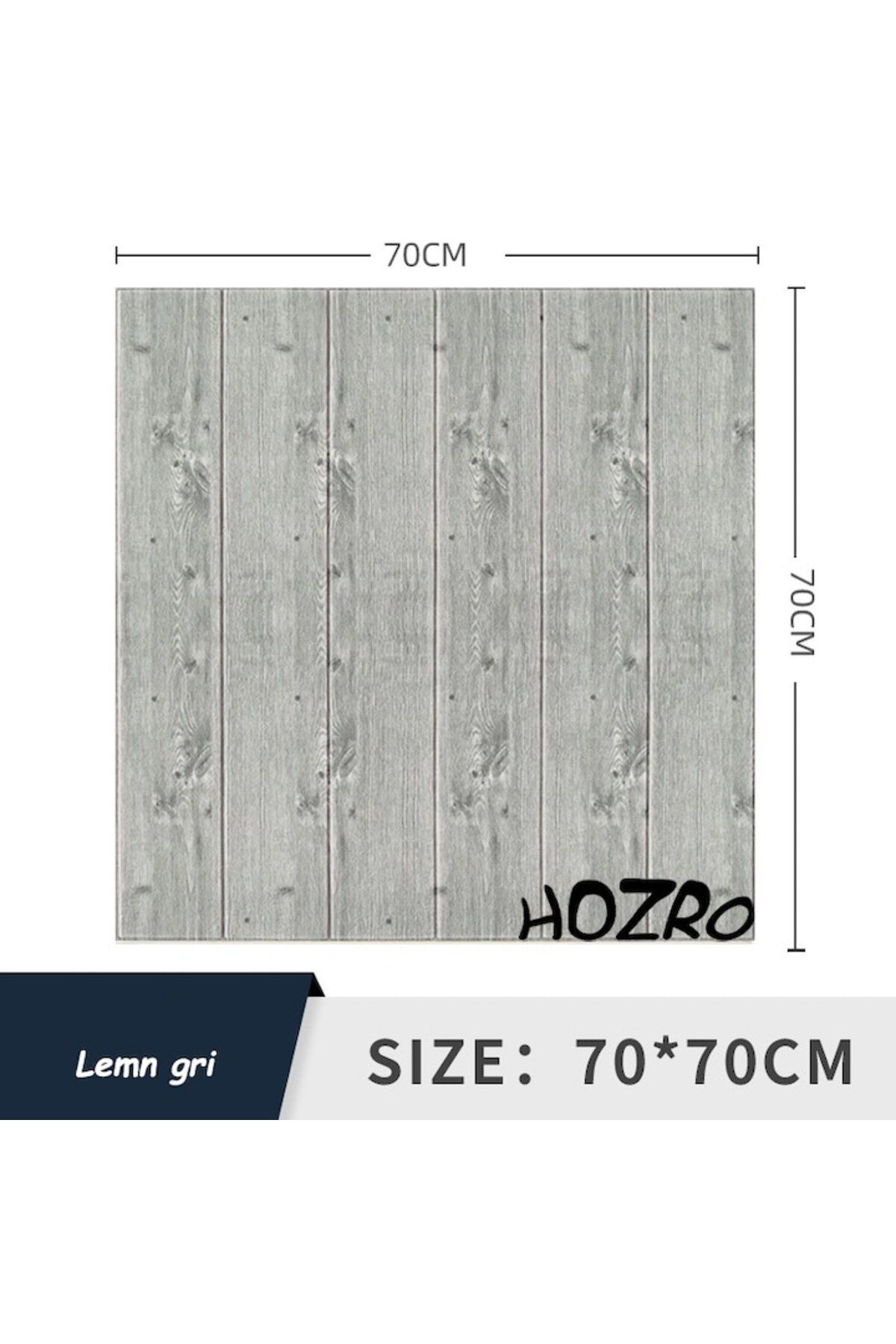 HOZRO-Set of 50 x HOZRO self-adhesive 3D wallpaper, imitation wood panel pattern 3
