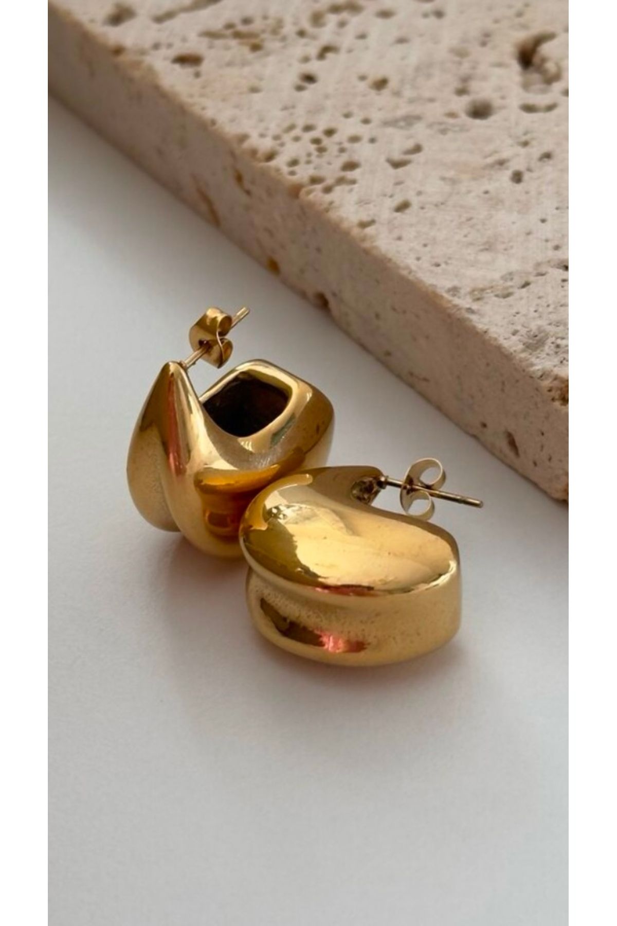 Opia JEWELRY - Damla Model Çelik Küpe