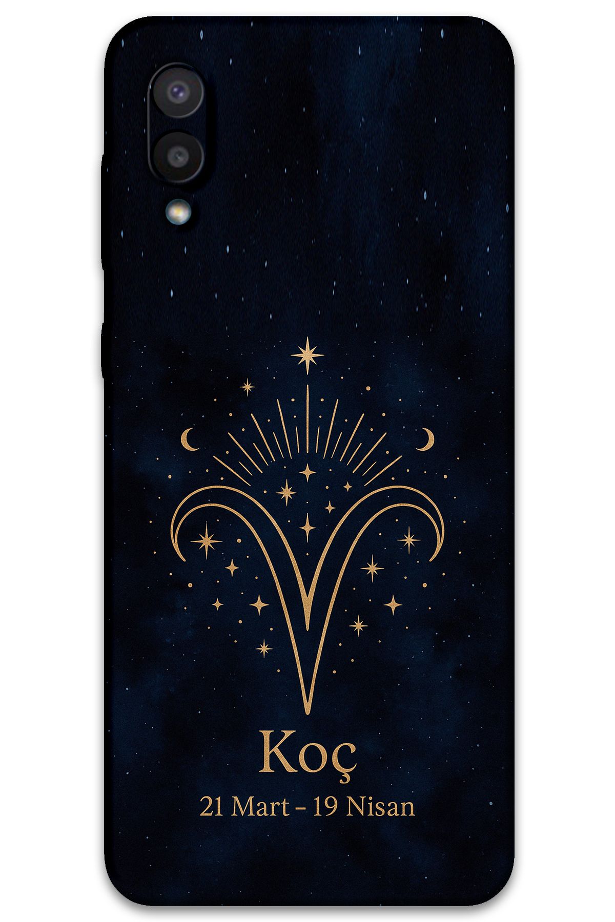 Gramaphone Galaxy A02 Uyumlu Koç Burcu Desenli Telefon Kılıfı + Ekran Koruyucu - 5768