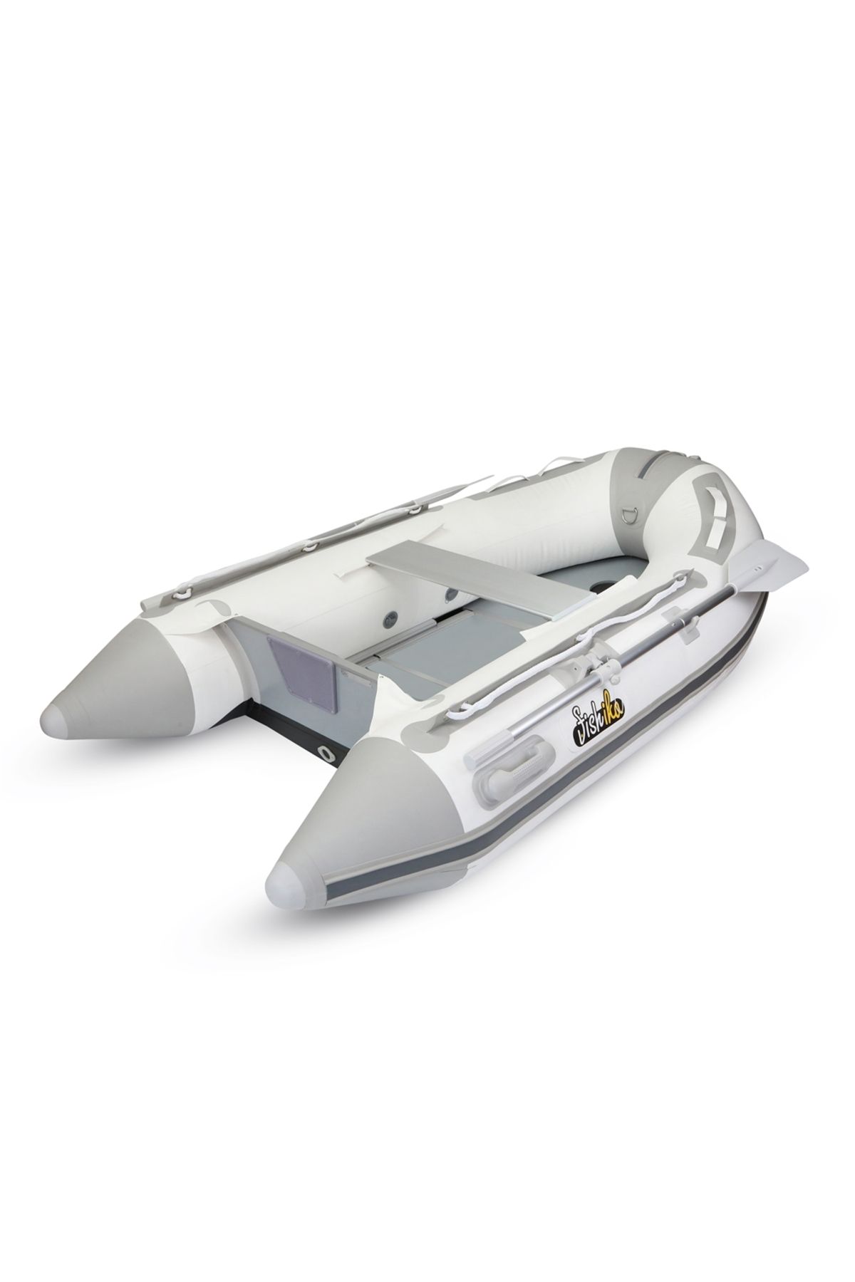 Fishika 240cm Beyaz Ahşap Taban Omurgalı Şişme Bot FSH240PGW