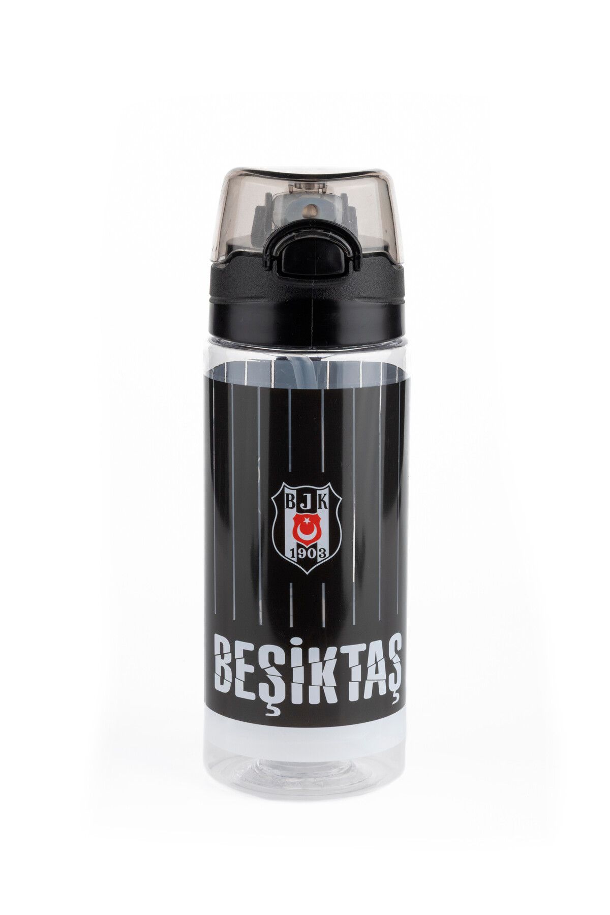 Beşiktaş Me Matara (Suluk) Plastik Beşiktaş İnce Çubuk Desenli 500 Ml 25371