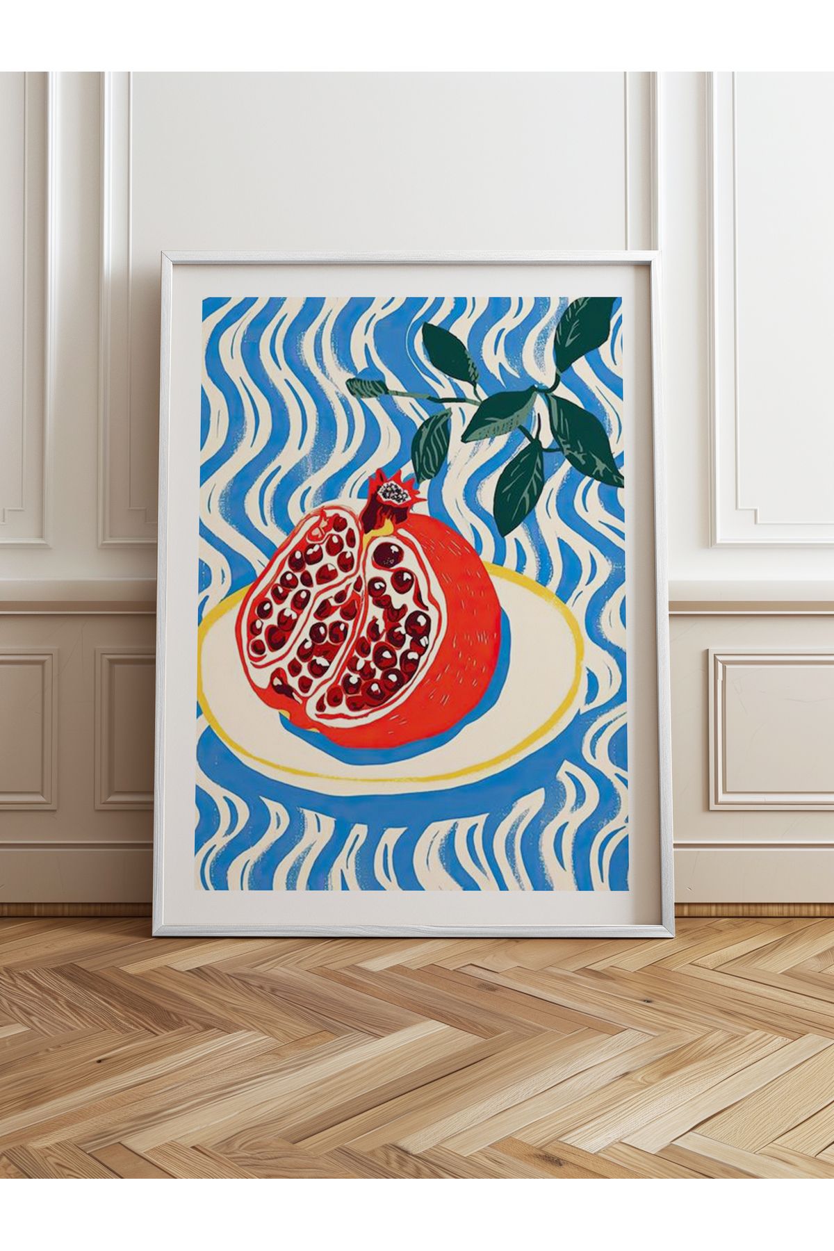 HOMEPACK Tekli Ahşap Çerçeveli Tablo Tek Parça Poster Tablo TK744-1