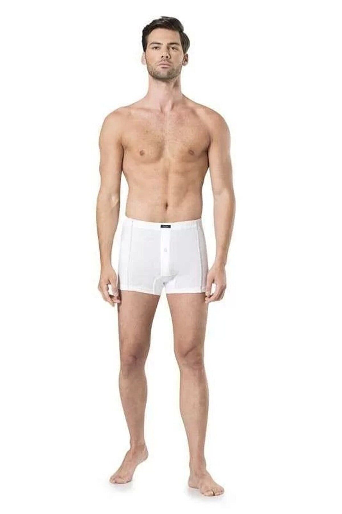 Pierre Cardin 3 Adet %100 Pamuklu Penye Beyaz Erkek Boxer