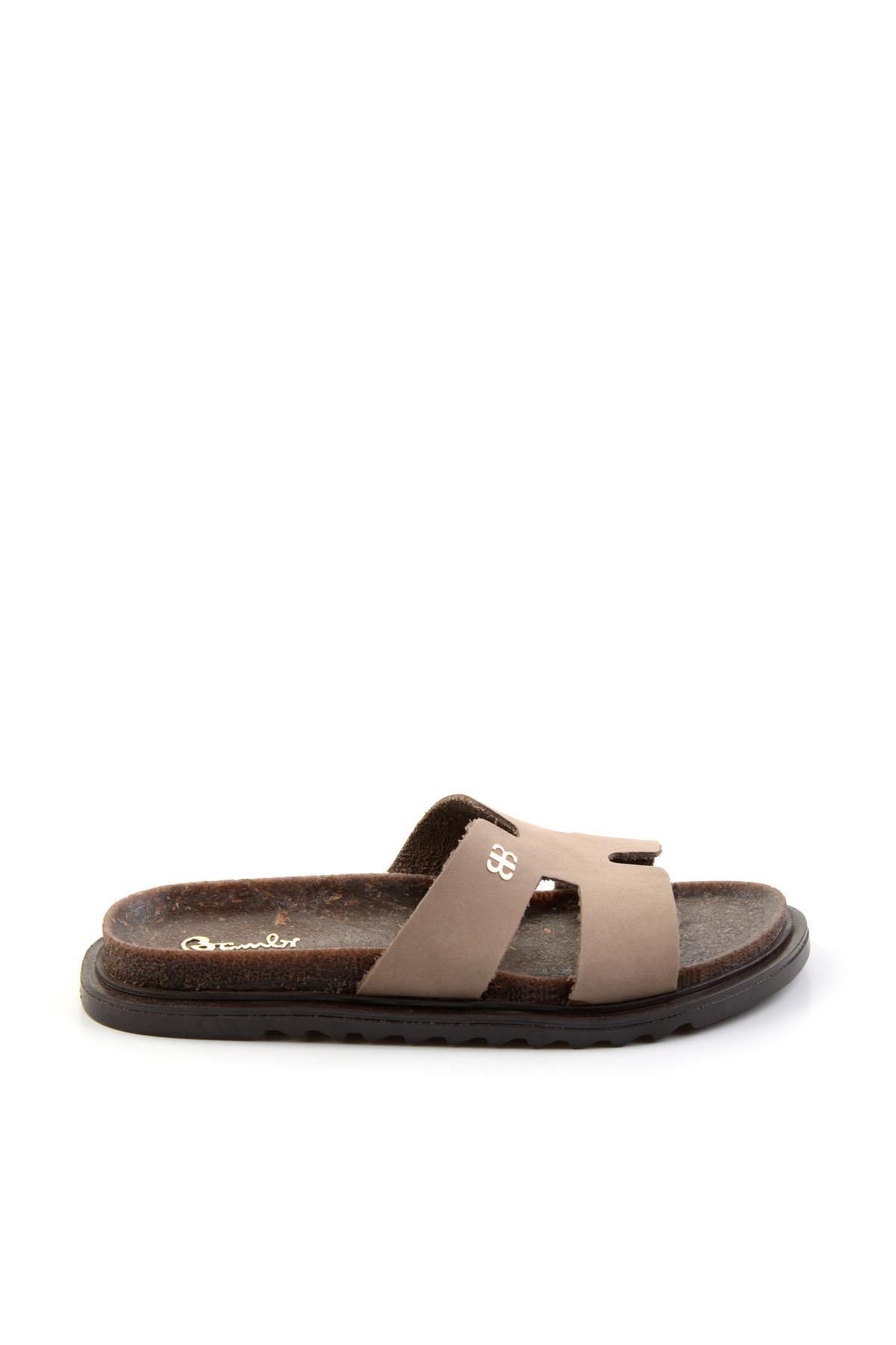 Bambi Vizon Leather Kadın Terlik K04666013801