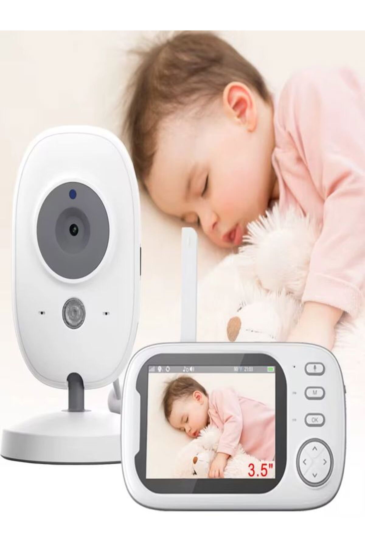 DEANB Monitörlü Akıllı Bebek Kamerası – Full HD Smart IP Telsiz Güvenlik Kamerası ve Monitör