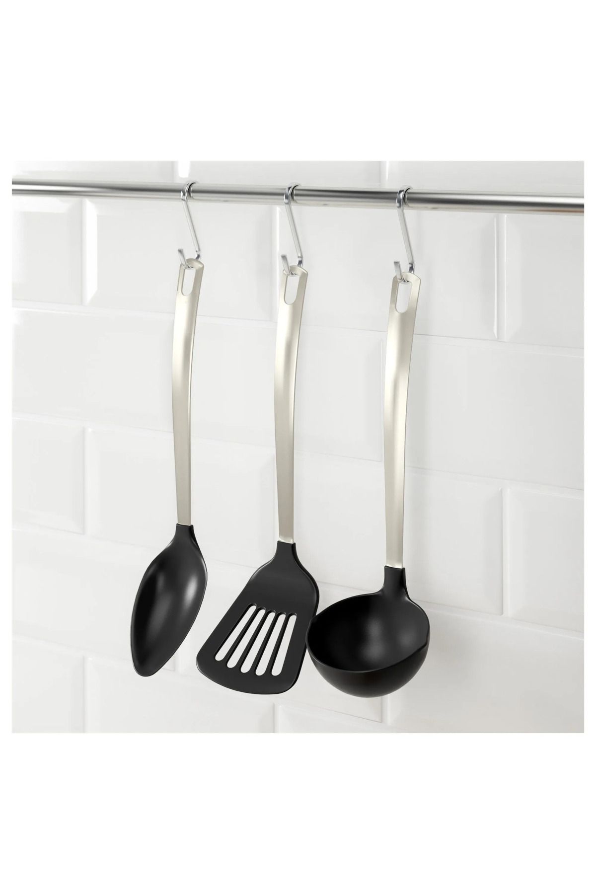 IKEA QUİCK 3 Lü Mutfak Gereçleri Seti Kaşık Spatula Kepçe 33 cm