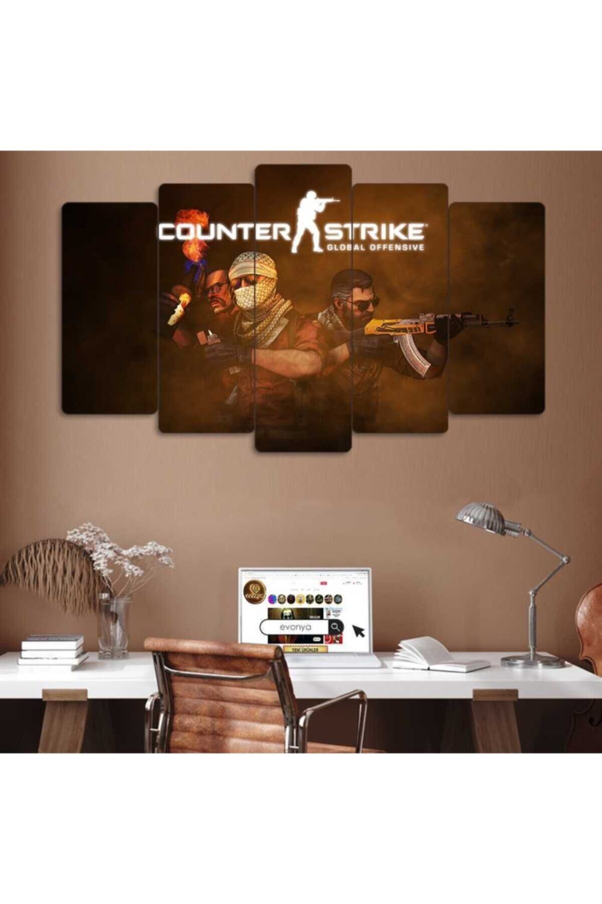 TABLOX Cs Go Counter Strıke - 5 Parçalı Tablo