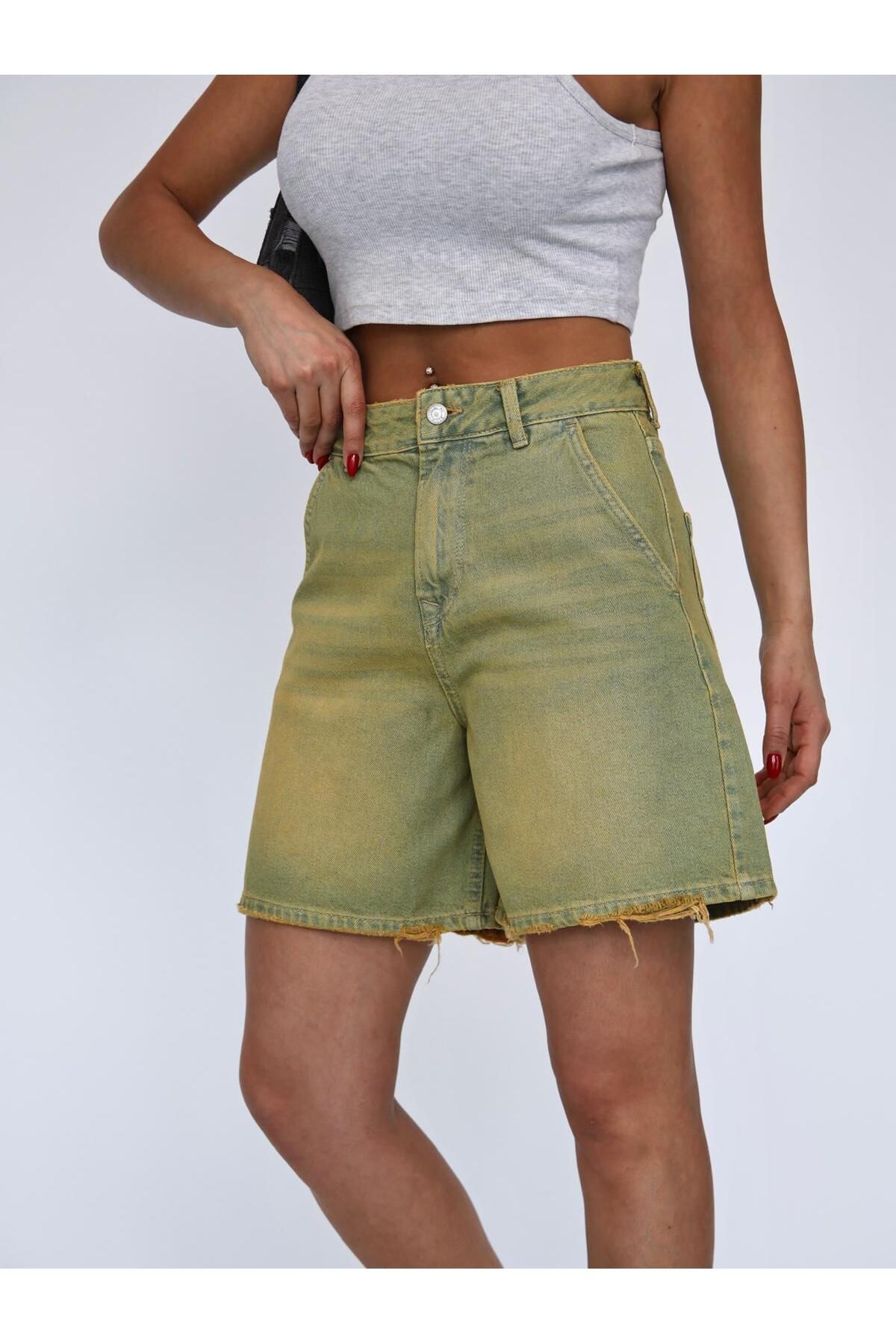 Zeo Basic-Tint Wash Denim Mini Shorts 4