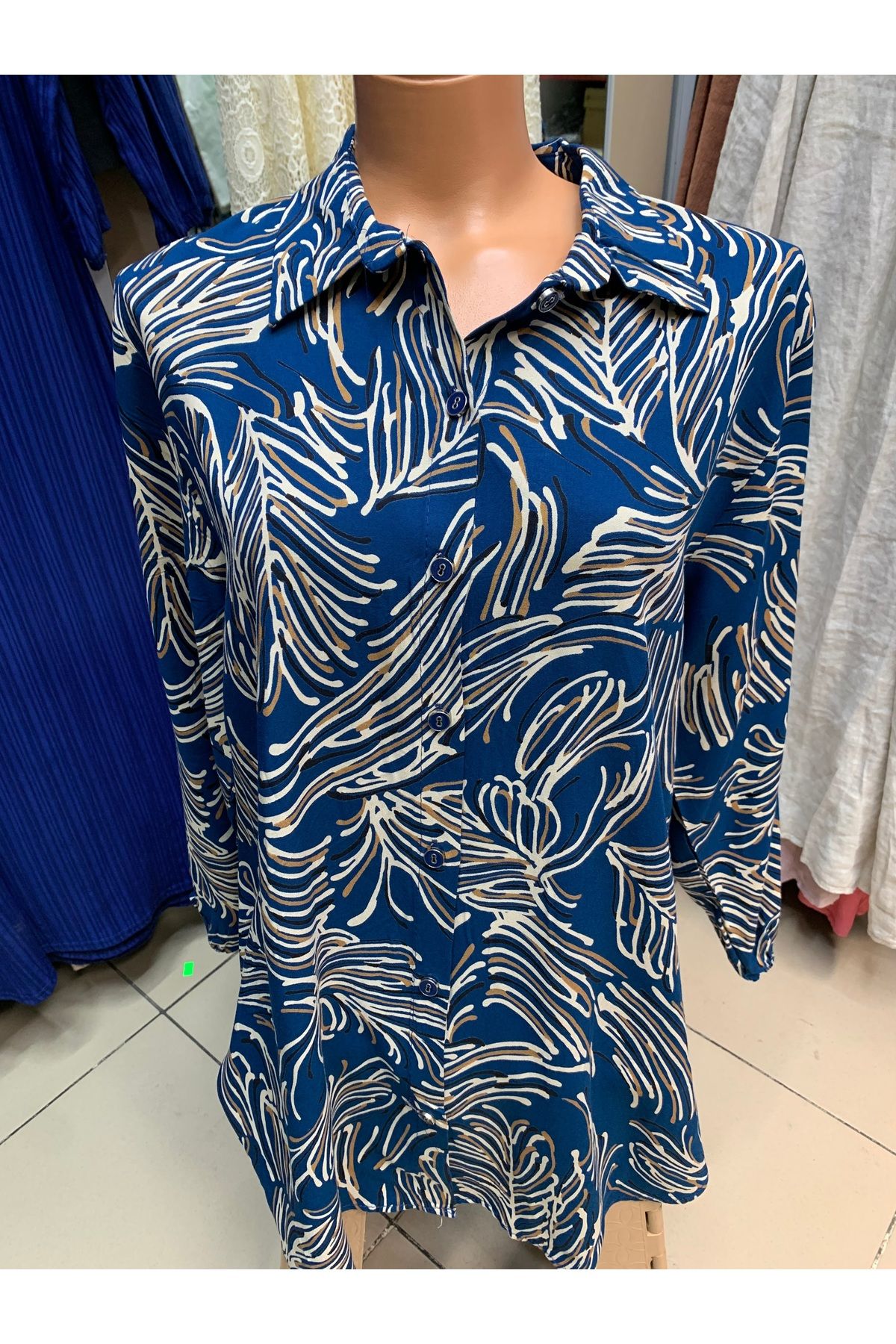 Butik Kadın büyük beden etek pantolon üzeri Viskon yazlık gömlek