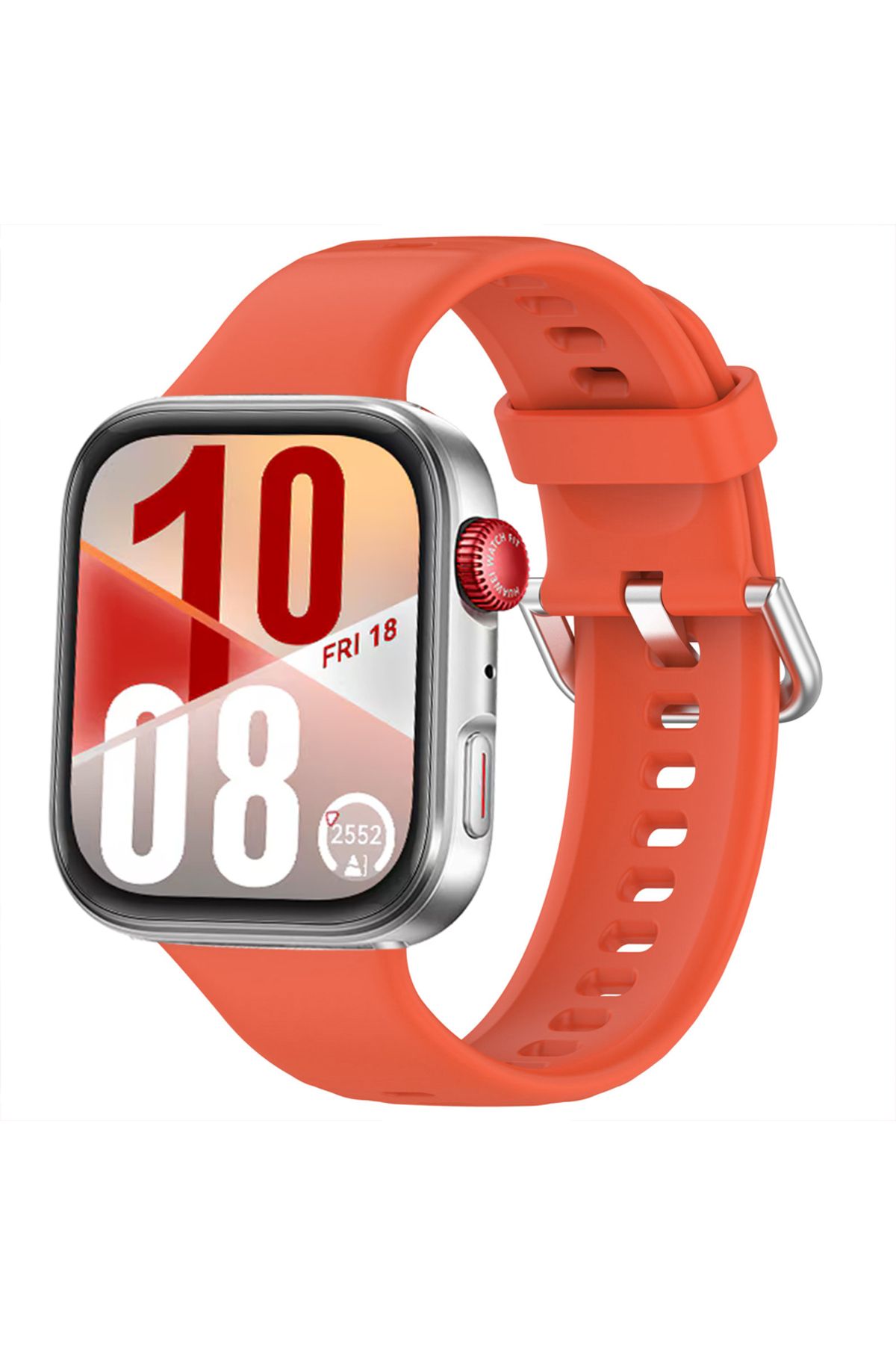 Sneezy Huawei Watch Fit 4 Fit 4 Pro İle Uyumlu Dikiş Desenli Metal Tokalı Dokuma Silikon Kordon