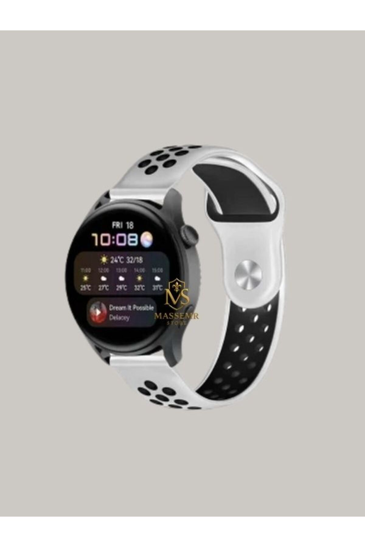 Massemr SAMSUNG Galaxy Watch 3 45mm Uyumlu Esnek Silikon 22mm Spor Kordon
