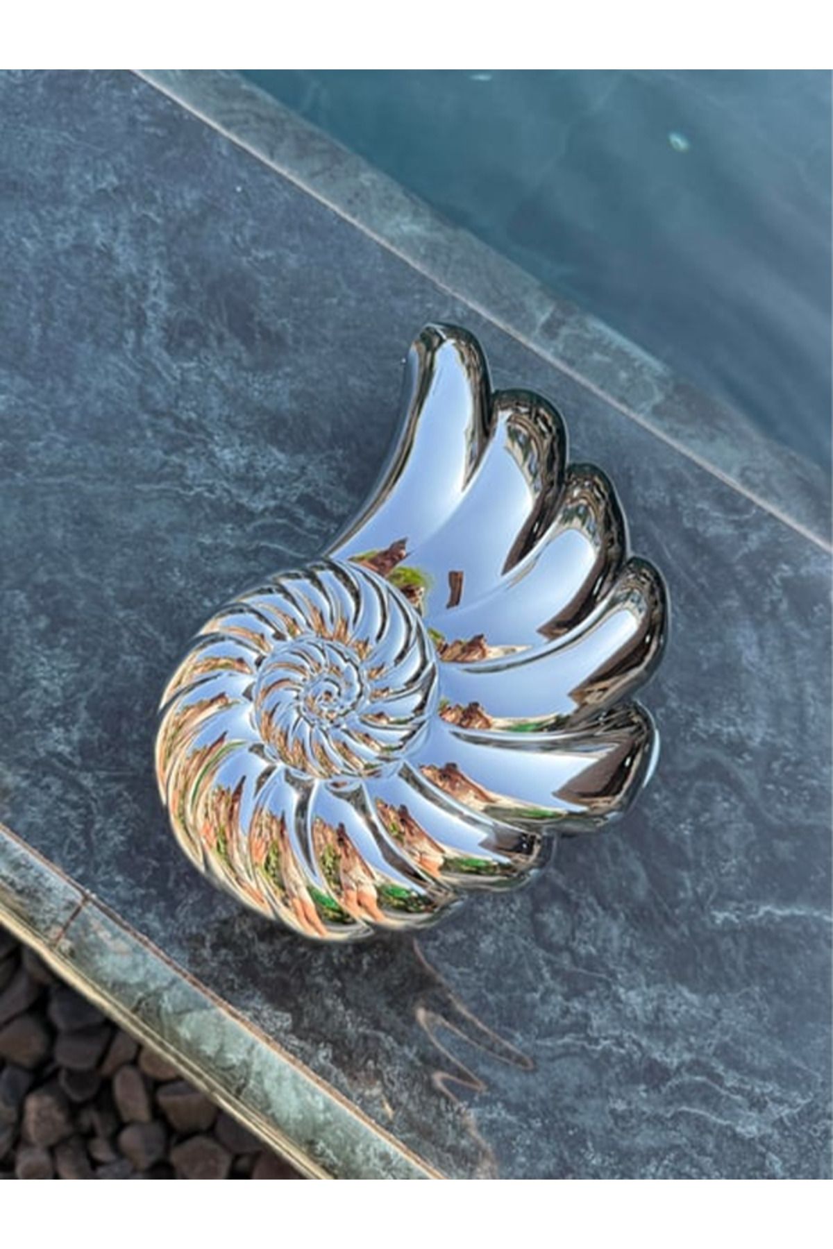 BY CANSU ACCESSORİES Deniz Kabuğu Silver Çanta
