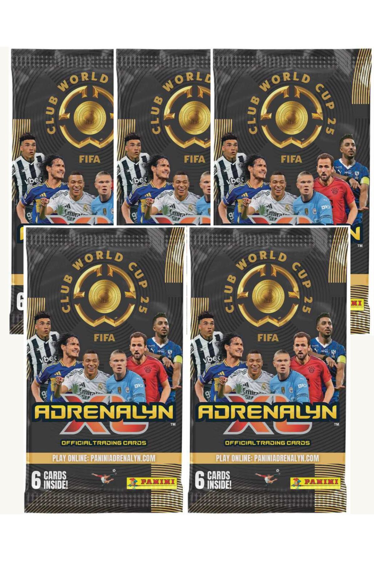 Panini FIFA Club World Cup 2025 Adrenalyn XL Booster 5 Paket (30 Kart)