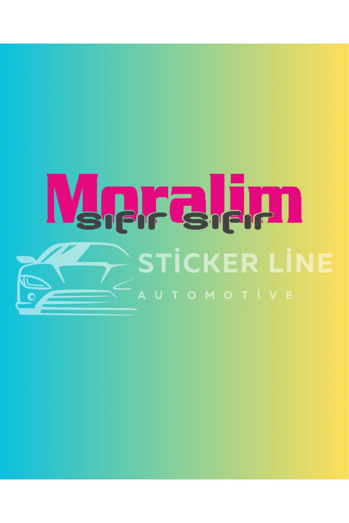 arbüka Moralim sıfır arma sticker