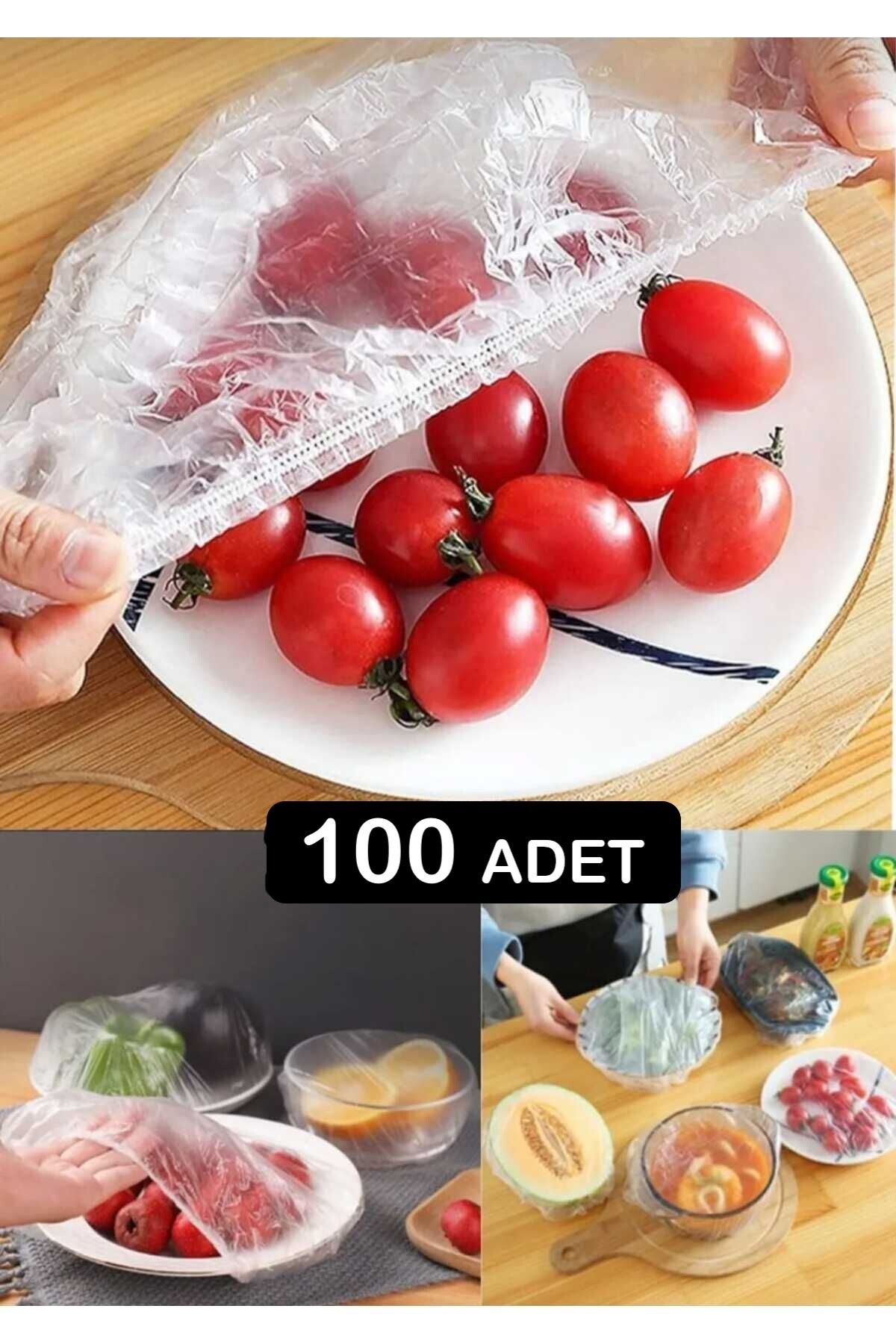 Duffa 100 Adet Pratik Tazeliği Koruyan Tencere ve Tabak Bonesi | Çok Amaçlı Kapak Gıda Bonesi Poşet