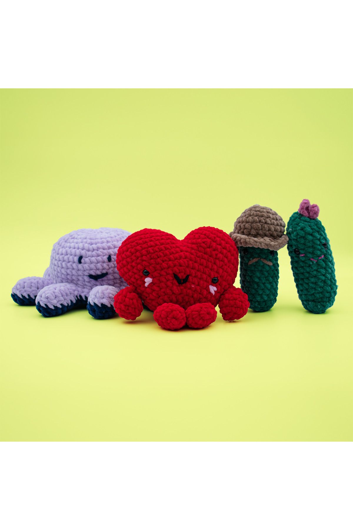 Self 3'lü Fırsat Örgü Öğrenme Seti Amigurumi Kiti Kendin Yap Örgü Oyuncak Tığ Seti Yeni Başlayanlar İçin