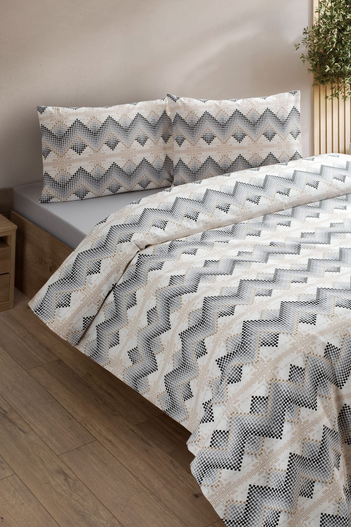 Formeya-Lovely Patterned Single Duvet Cover Set - Single Duvet Cover Set with Elastic Sheet 5