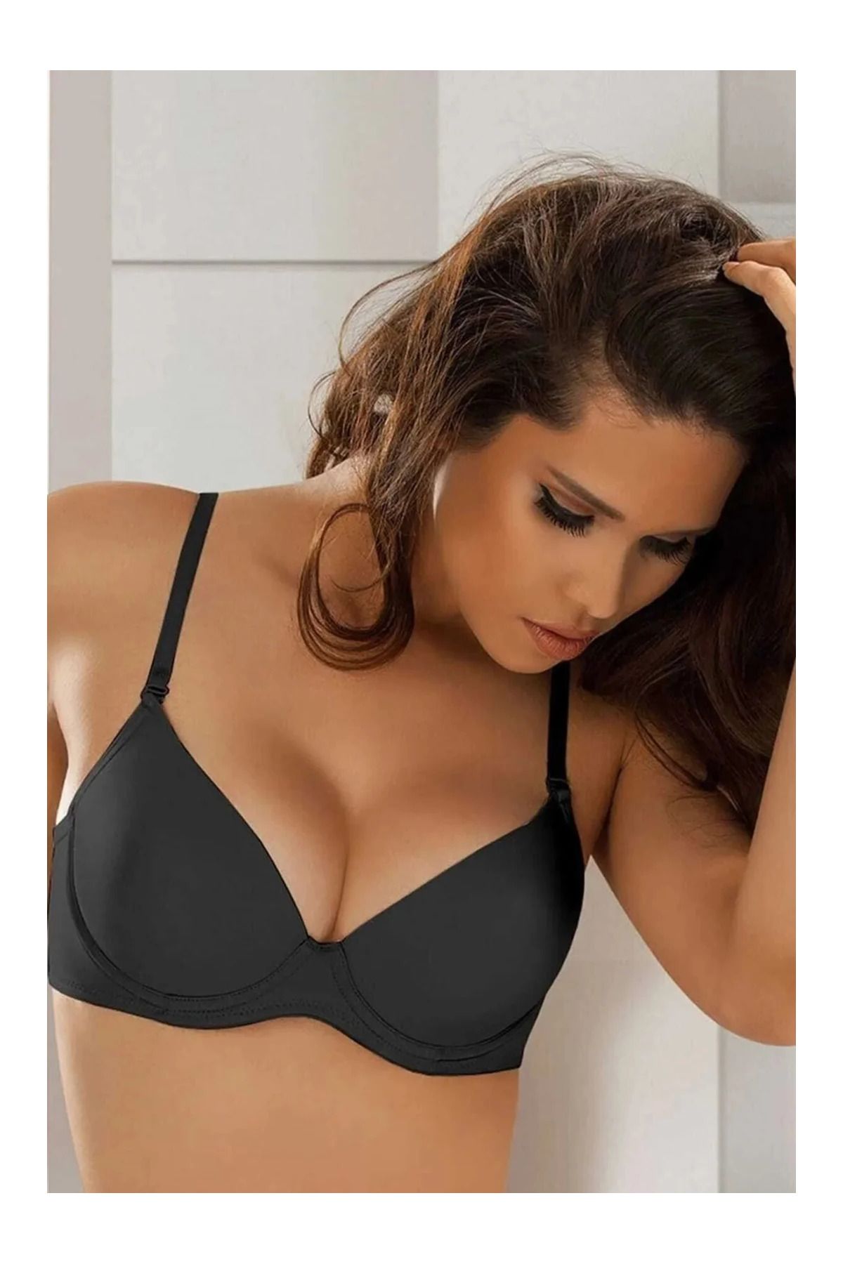Butik Le Jardin Kadın 7080 Siyah Desire Destekli Dolgulu Push Up Basic Mikro Sütyen 7080
