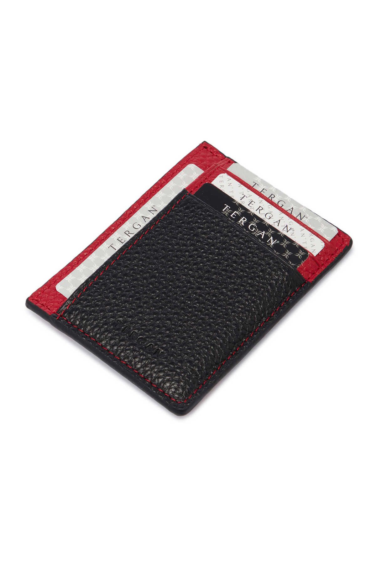 Tergan Siyah Deri Unisex Kredi Kartlık - S1KK00001676-S6L