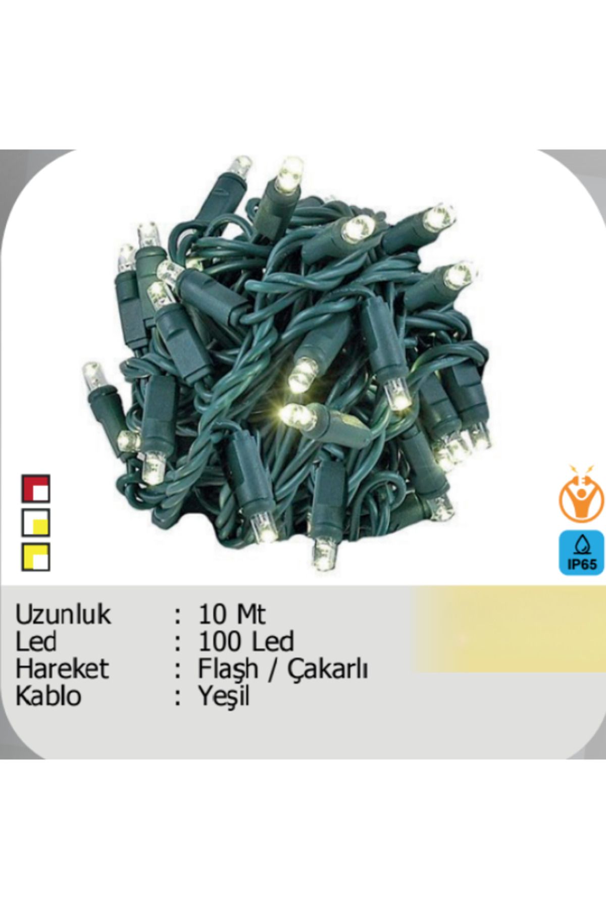 ELKHOUSE ElektrikHouse LED Peri Işığı 100 LED flash-çakarlı 10 metre
