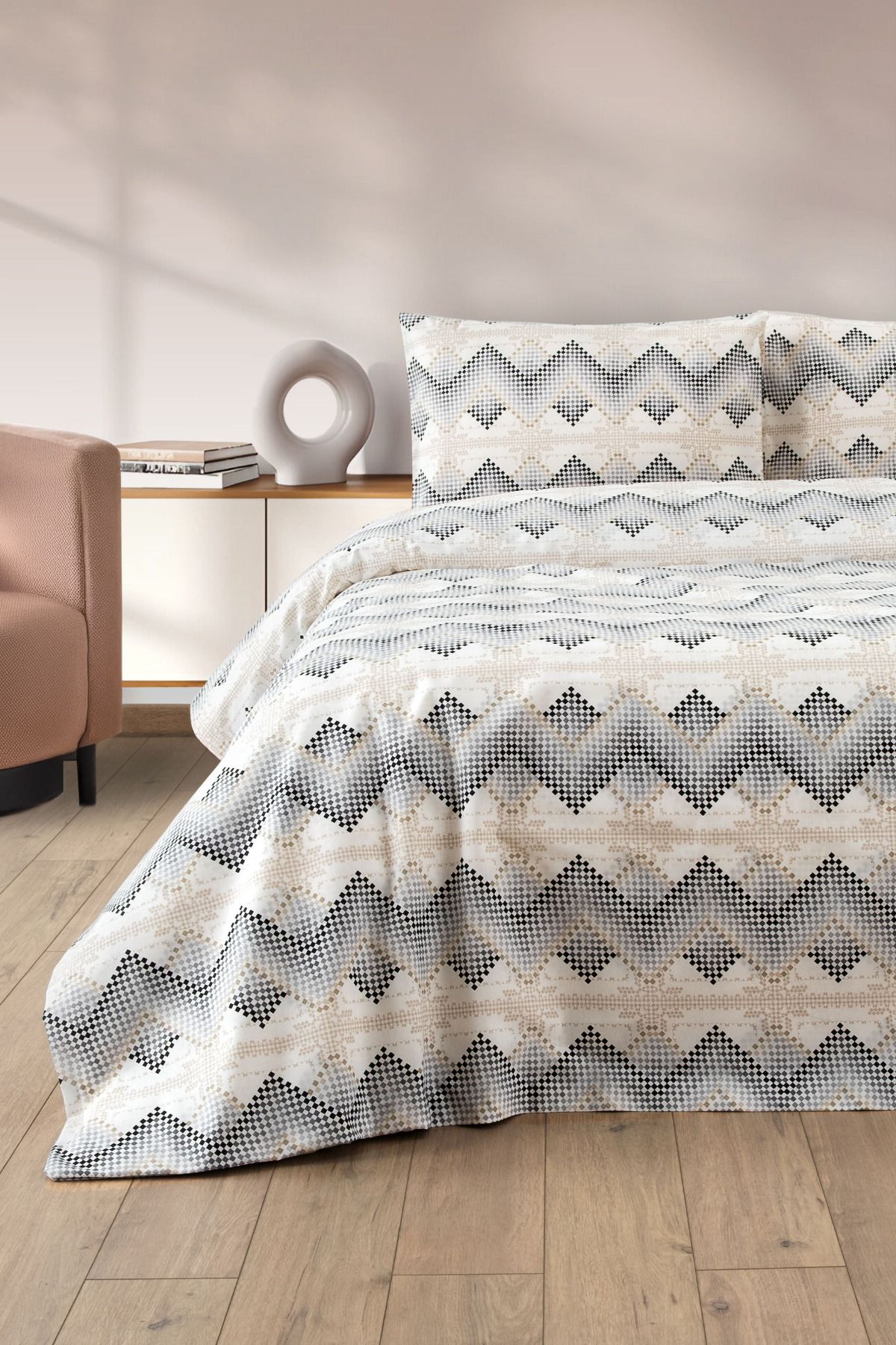 Formeya-Lovely Patterned Single Duvet Cover Set - Single Duvet Cover Set with Elastic Sheet 4