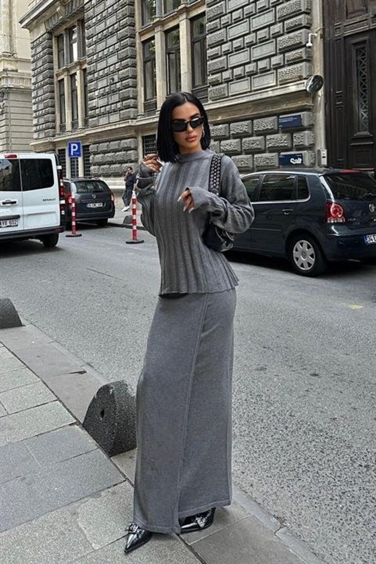 Şair Darcy Etek Bluz Triko Takım 9969