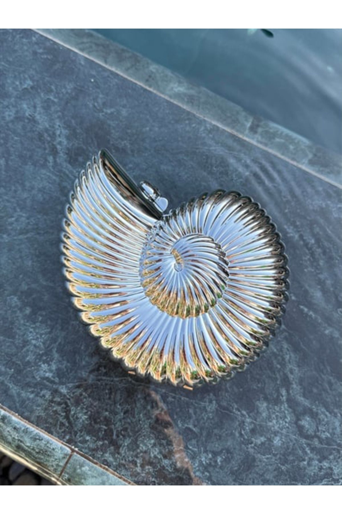 BY CANSU ACCESSORİES Aurea Silver Deniz Kabuğu Çanta