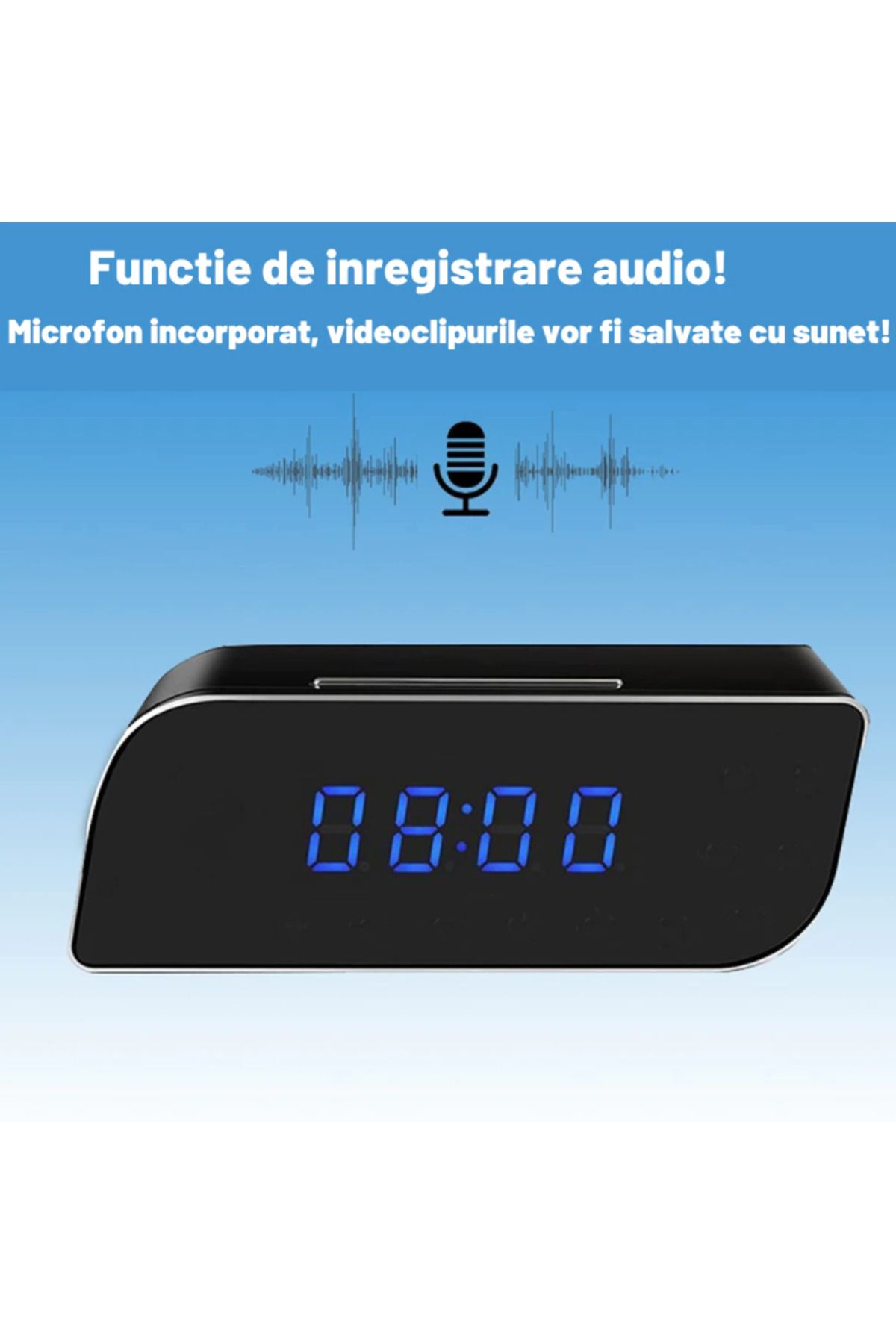 REVOSE-REVOSE™ Mini Spy Camera, WI-FI, IP, Hidden in Alarm Clock, Microphone, 32GB Micro SD Card Included 6